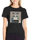 I Hate Shoes Cat Mugshot Graphic Tee