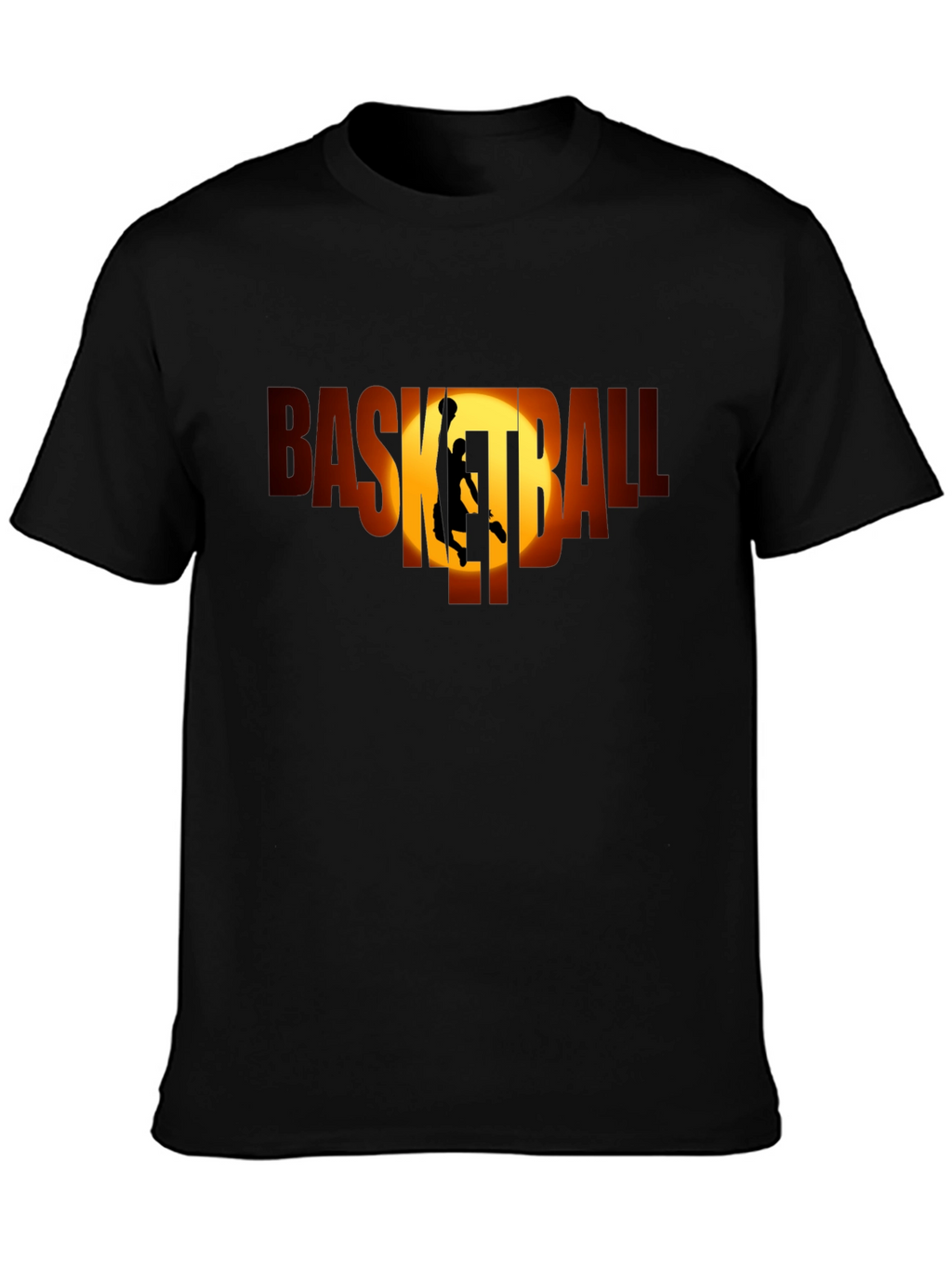 Basketball Graphic Tee - Black Sport T-Shirt