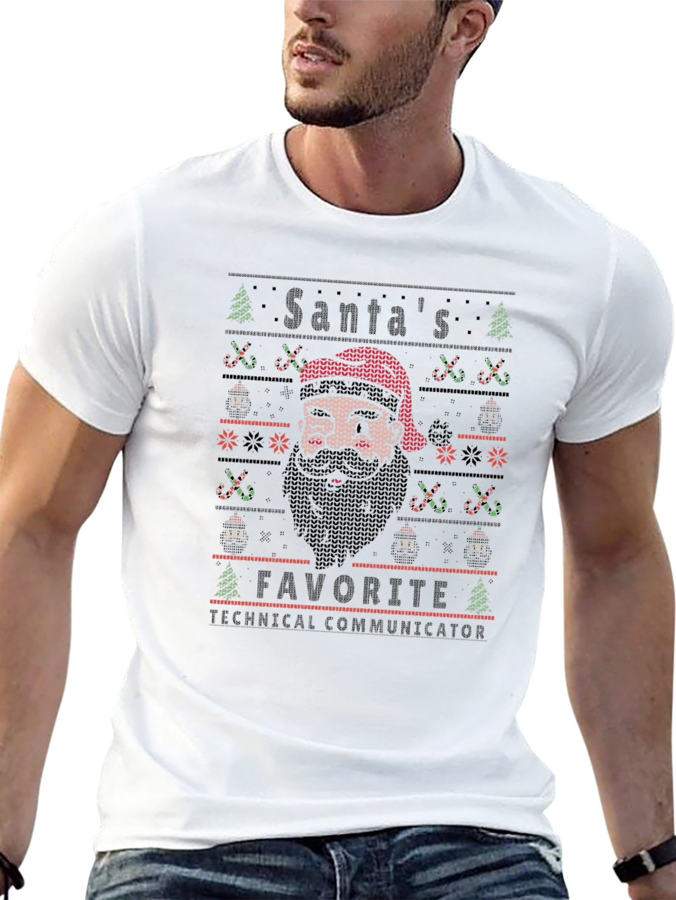 Santas Favorite Technical Communicator Ugly Christmas T-Shirt
