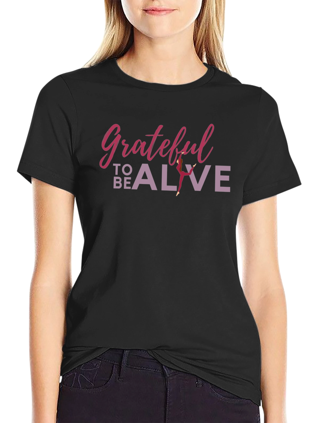 Grateful to be Alive Graphic Tee - Black
