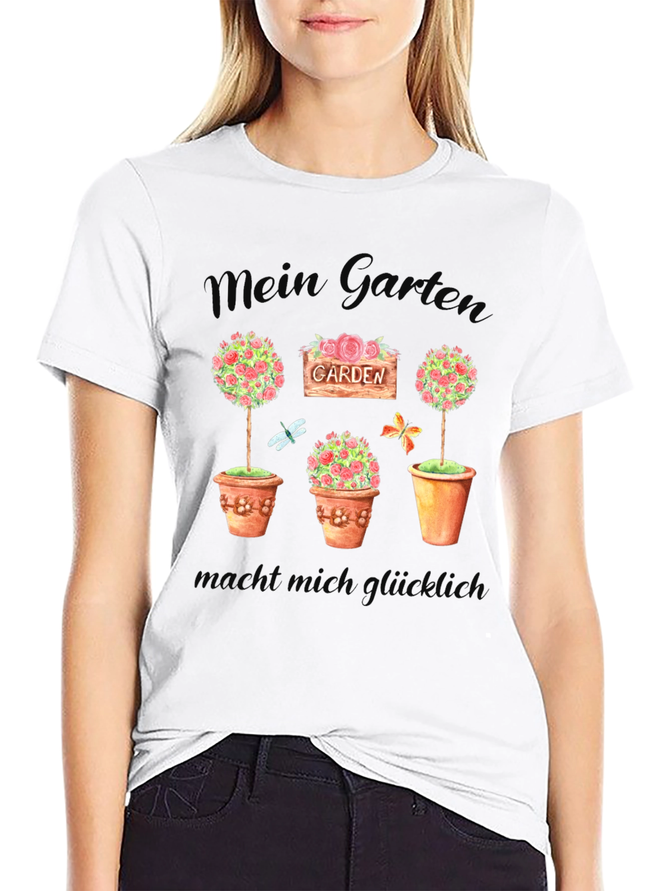 Mein Garten Makes Me Happy T-Shirt - Gardener Gift