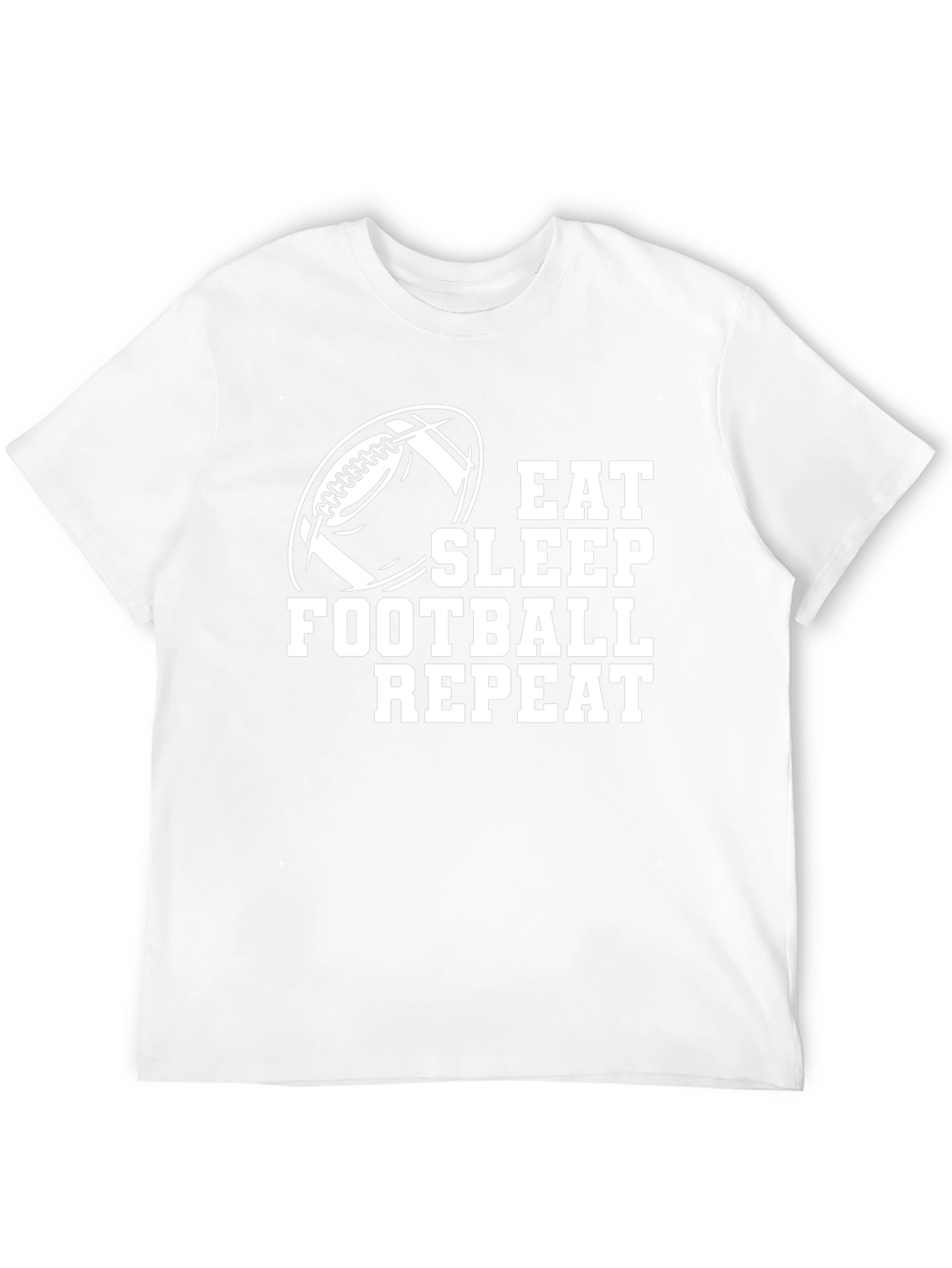Eat Sleep Football Repeat - Mens Graphic Tee