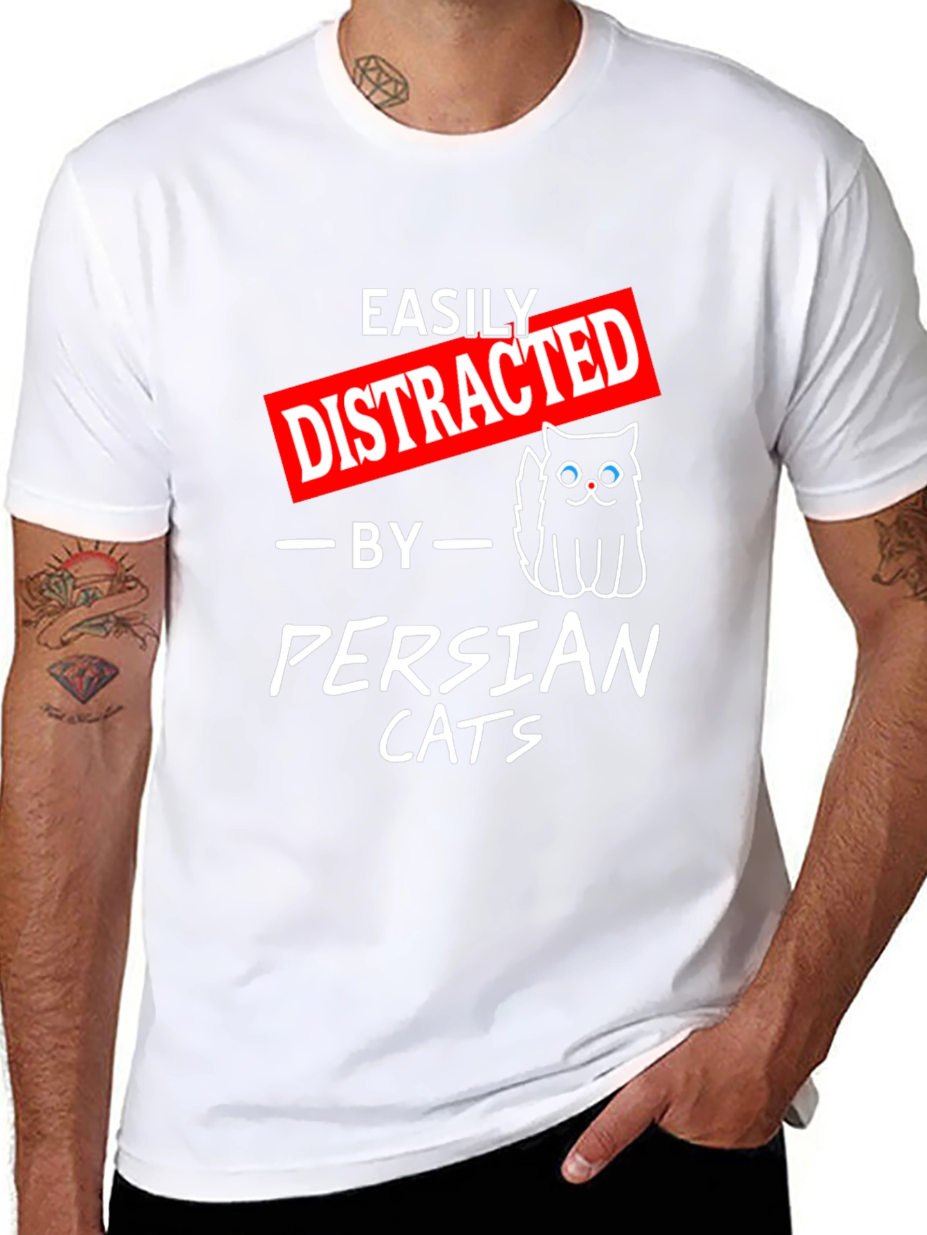 Easily Distracted by Persian Cats T-Shirt