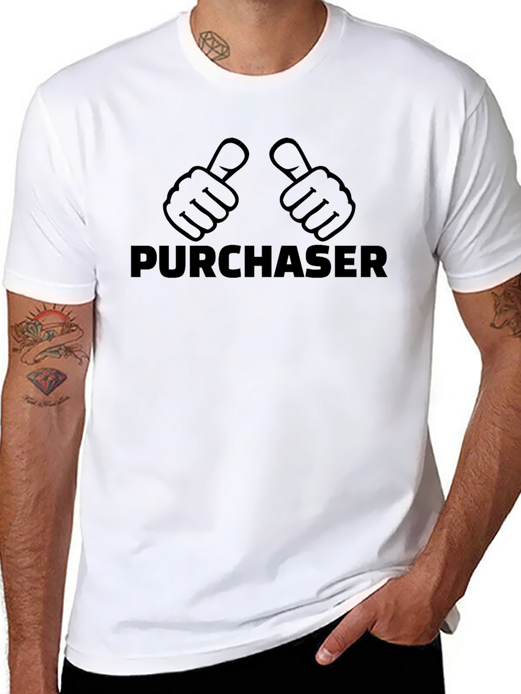 Purchaser Thumbs Up Graphic T-Shirt - Black