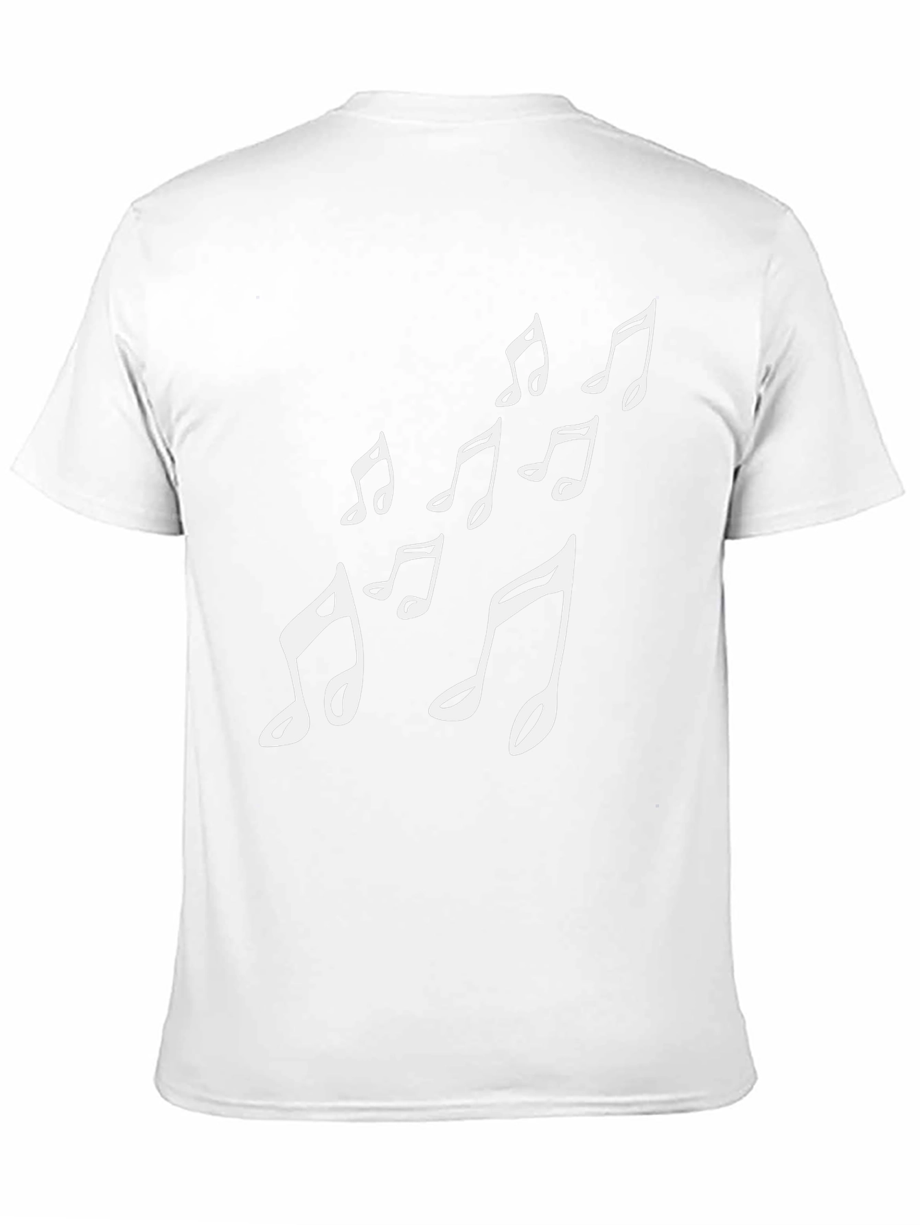 Musical Notes Graphic Tee - Black Cotton T-Shirt