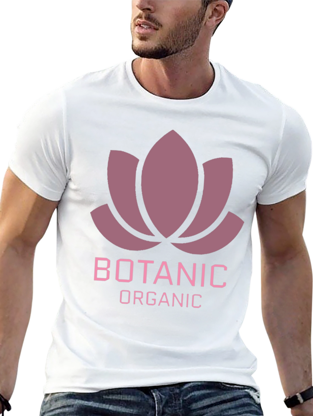 Botanic Organic Graphic Tee - Black Casual T-Shirt
