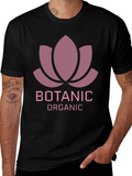 Botanic Organic Graphic Tee - Black Casual T-Shirt