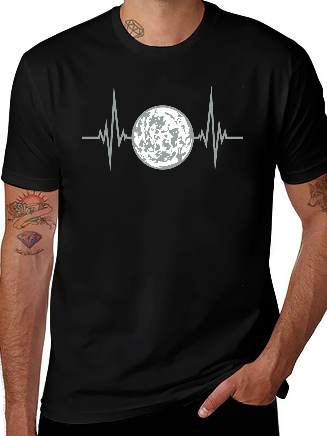 Moon Heartbeat T-Shirt - Unique Design