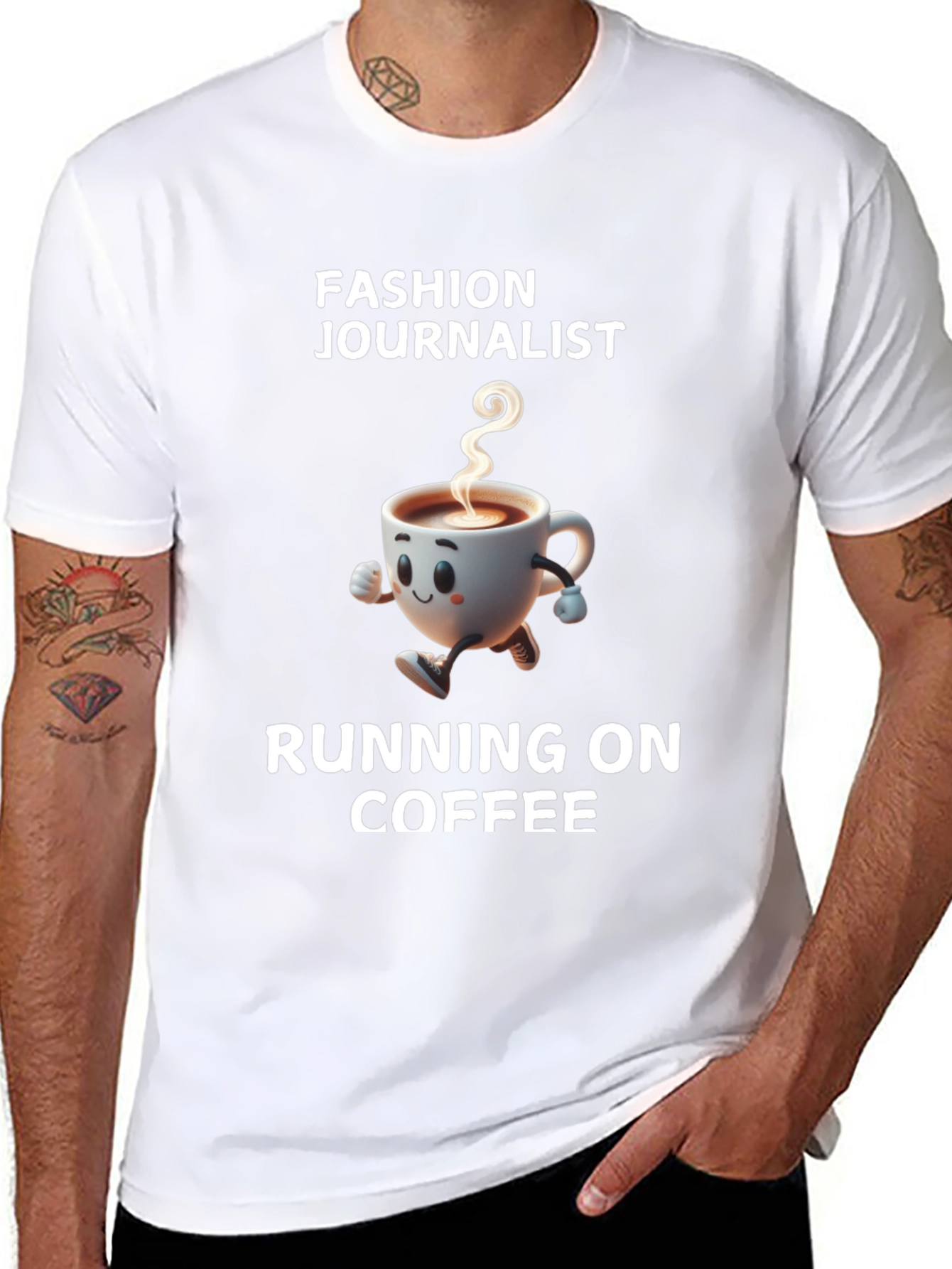 Fashion Journalist Running on Coffee T-Shirt