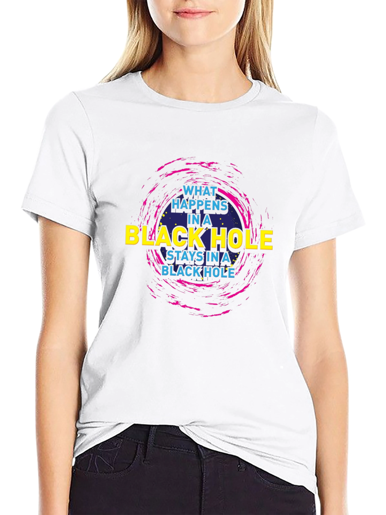 Black Hole Graphic T-Shirt - What Happens Stays
