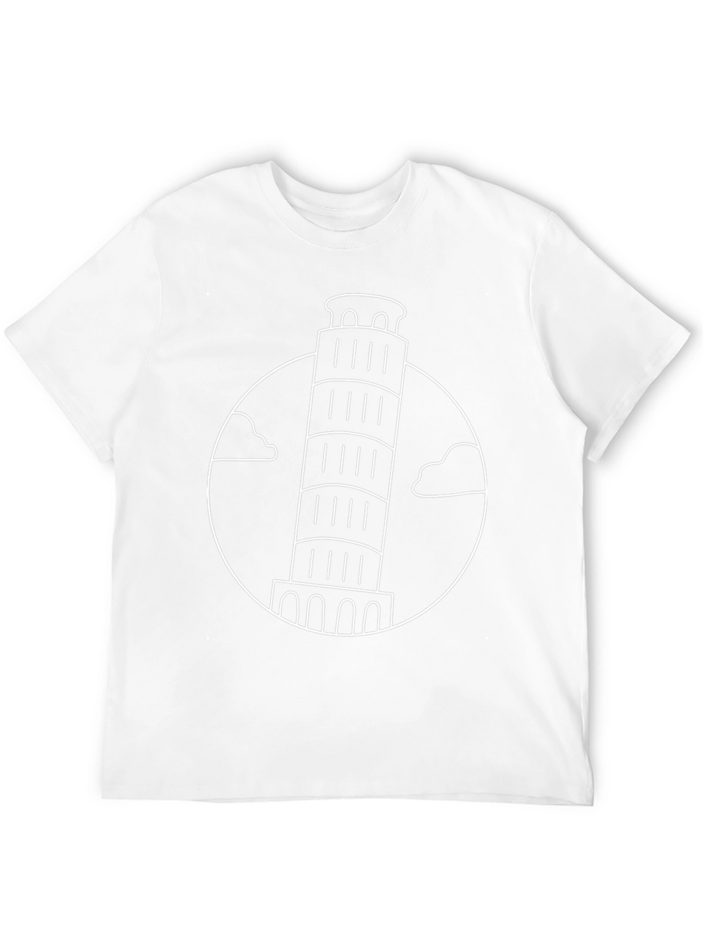 Leaning Tower of Pisa Graphic Tee - Black