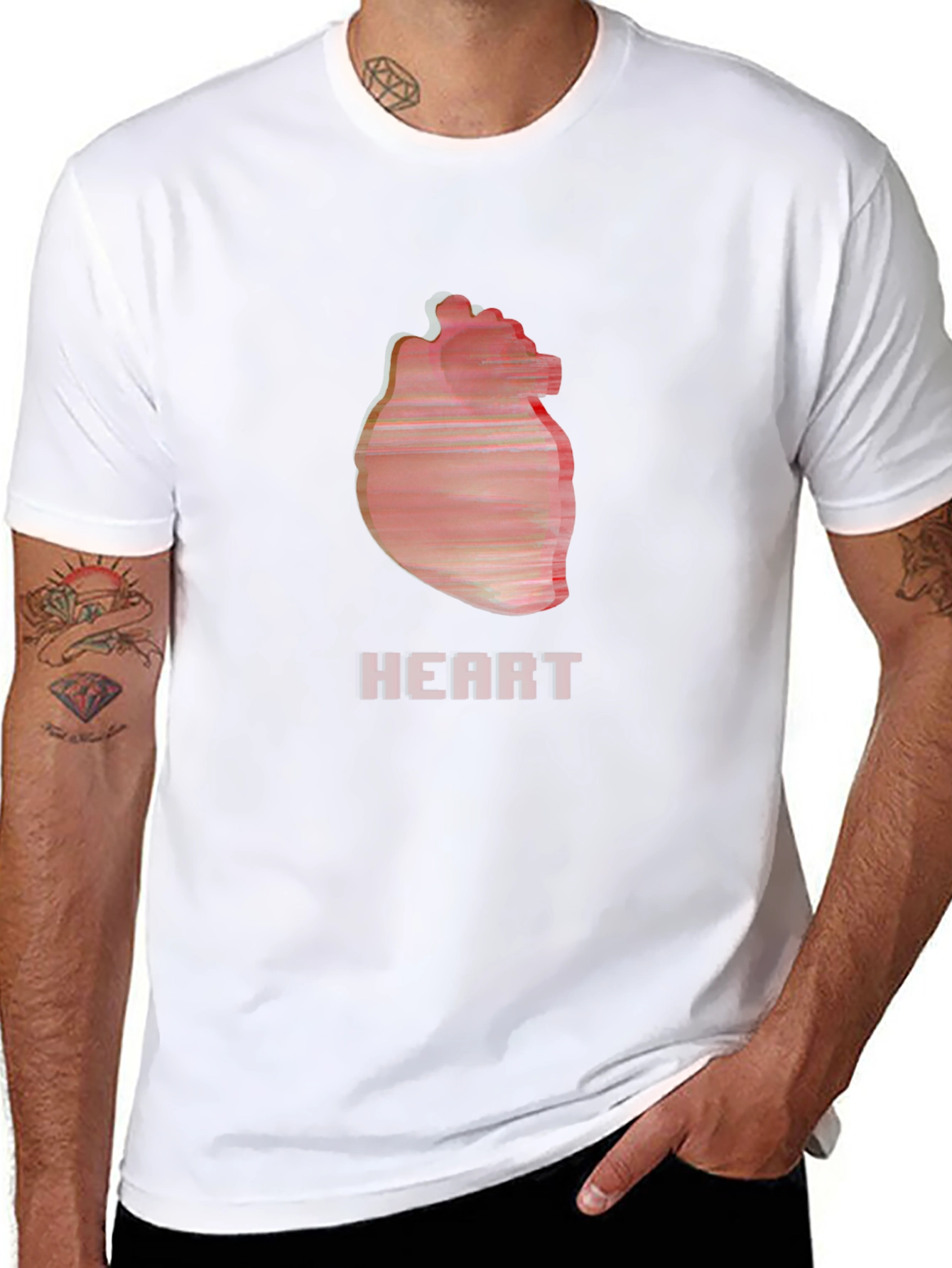 Heart Graphic Black T-Shirt
