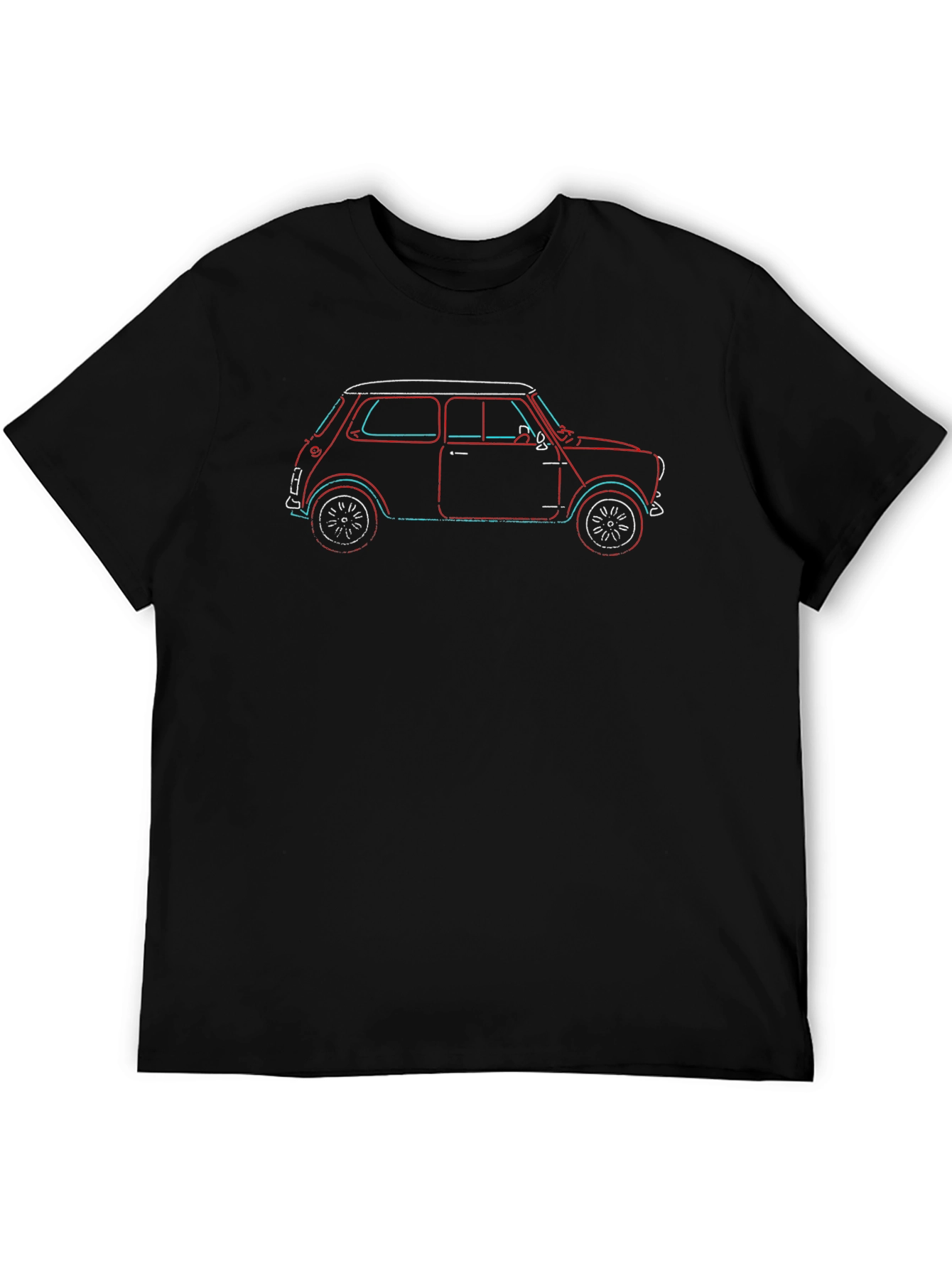 Classic Mini Car Outline Graphic T-Shirt