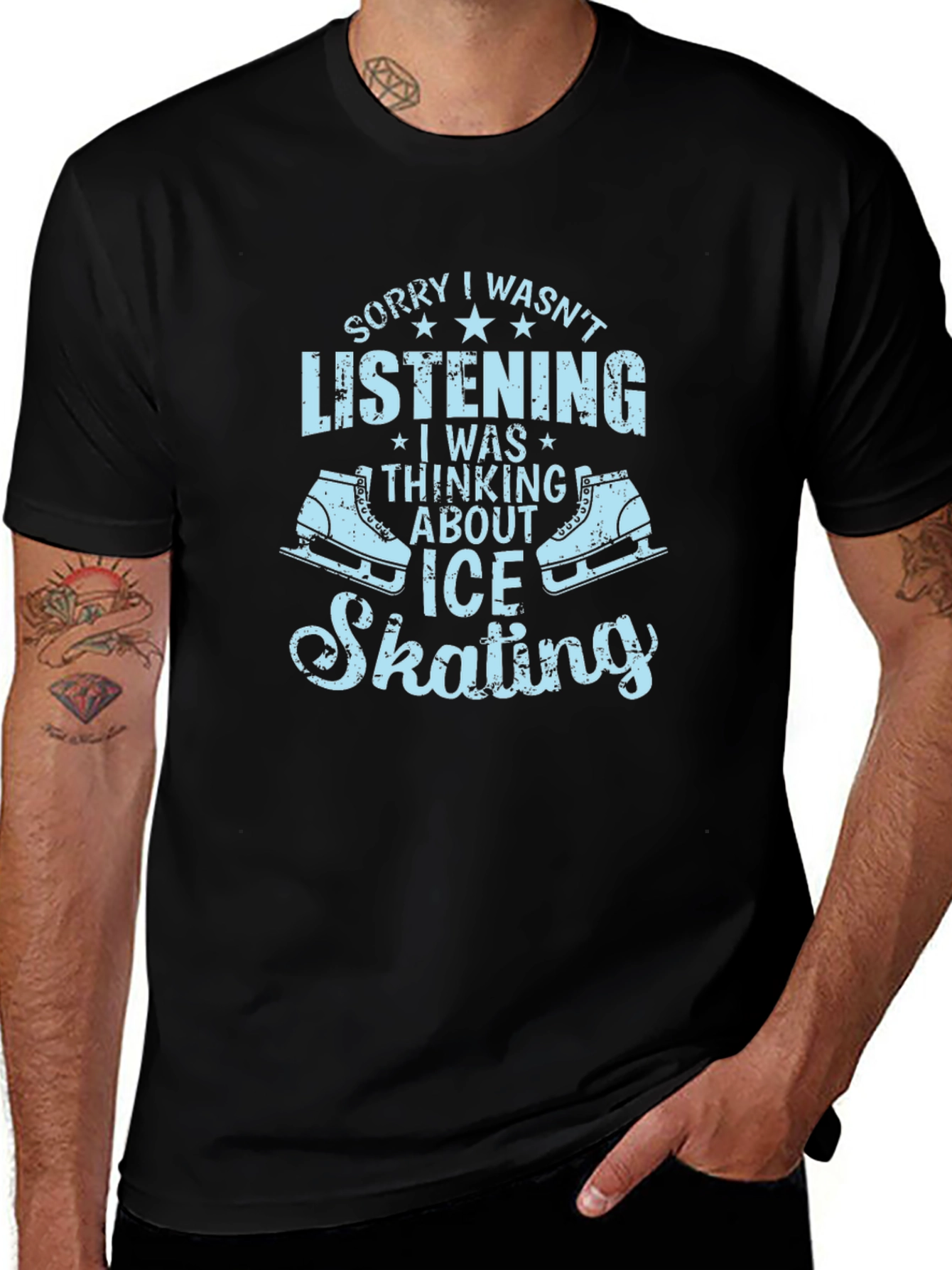Ice Skating T-Shirt Funny Skates Tee