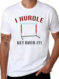 I Hurdle Get Over It Black Graphic Tee