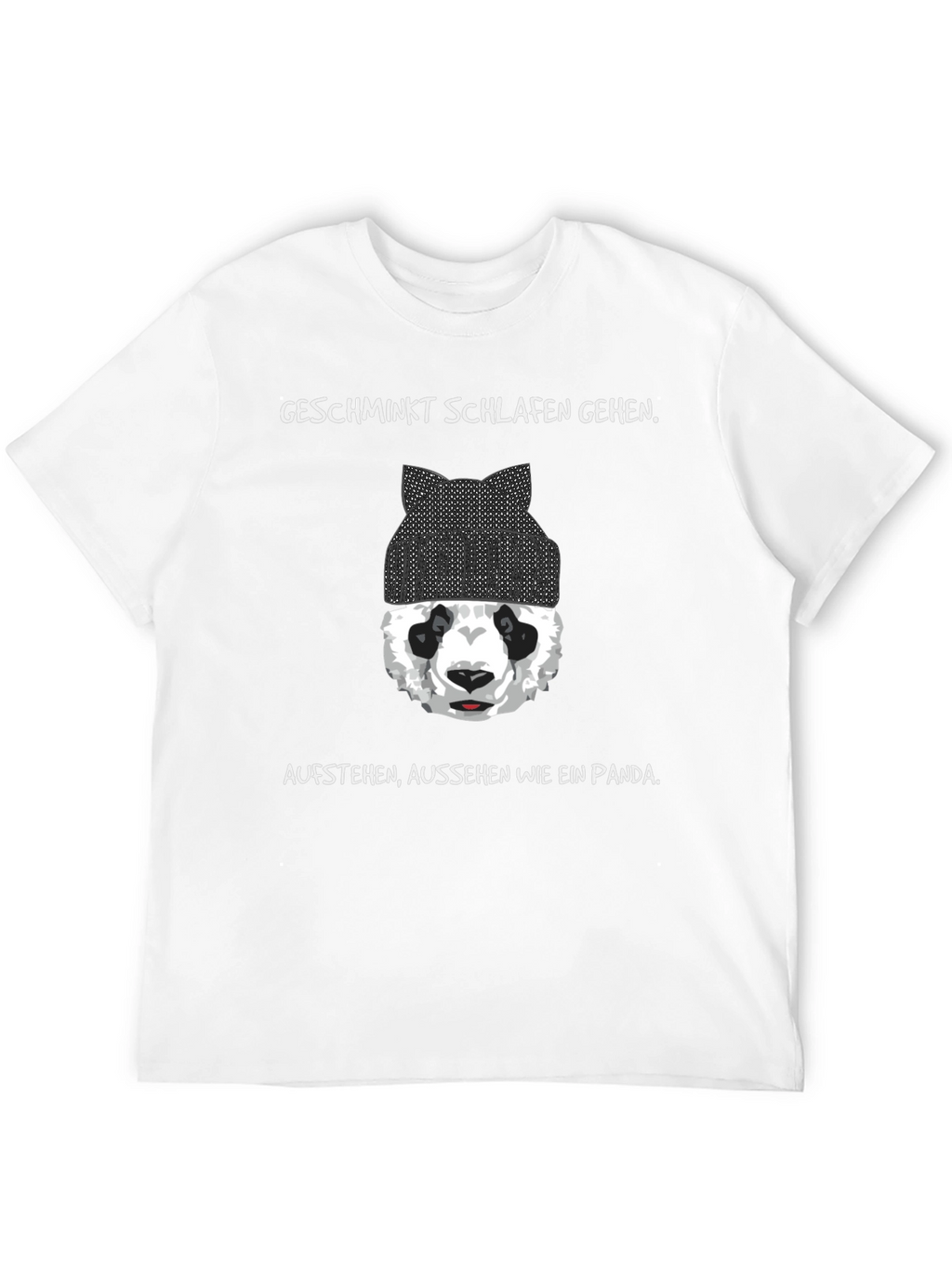 Panda T-Shirt: Geschminkt Schlafen Gehen
