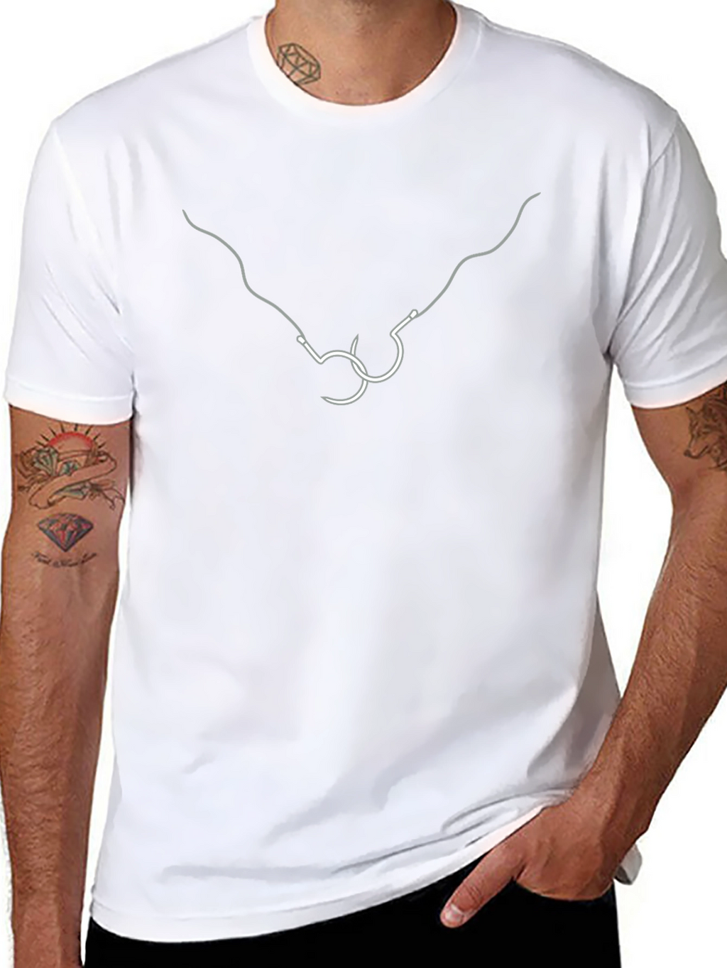 Hooked on Love T-Shirt - Black Graphic Tee