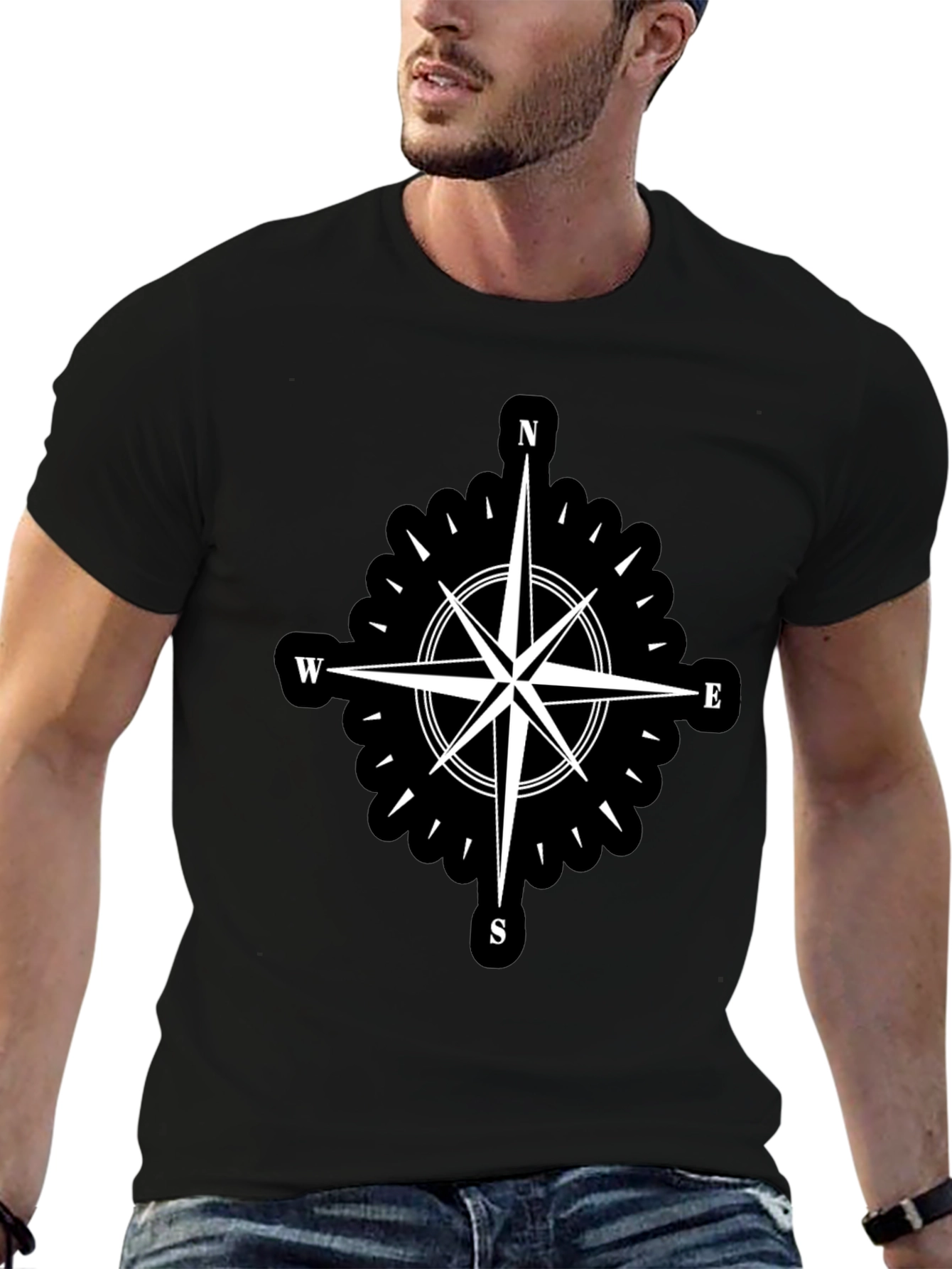 Compass Rose Black T-Shirt