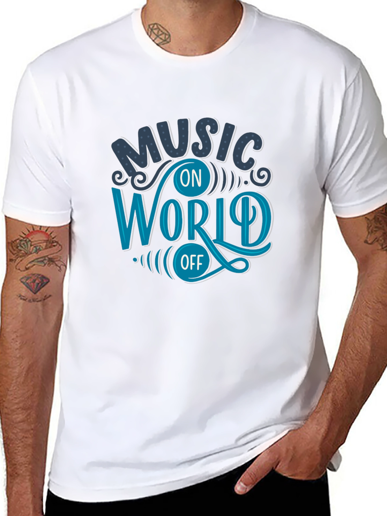 Music On World Off Graphic T-Shirt