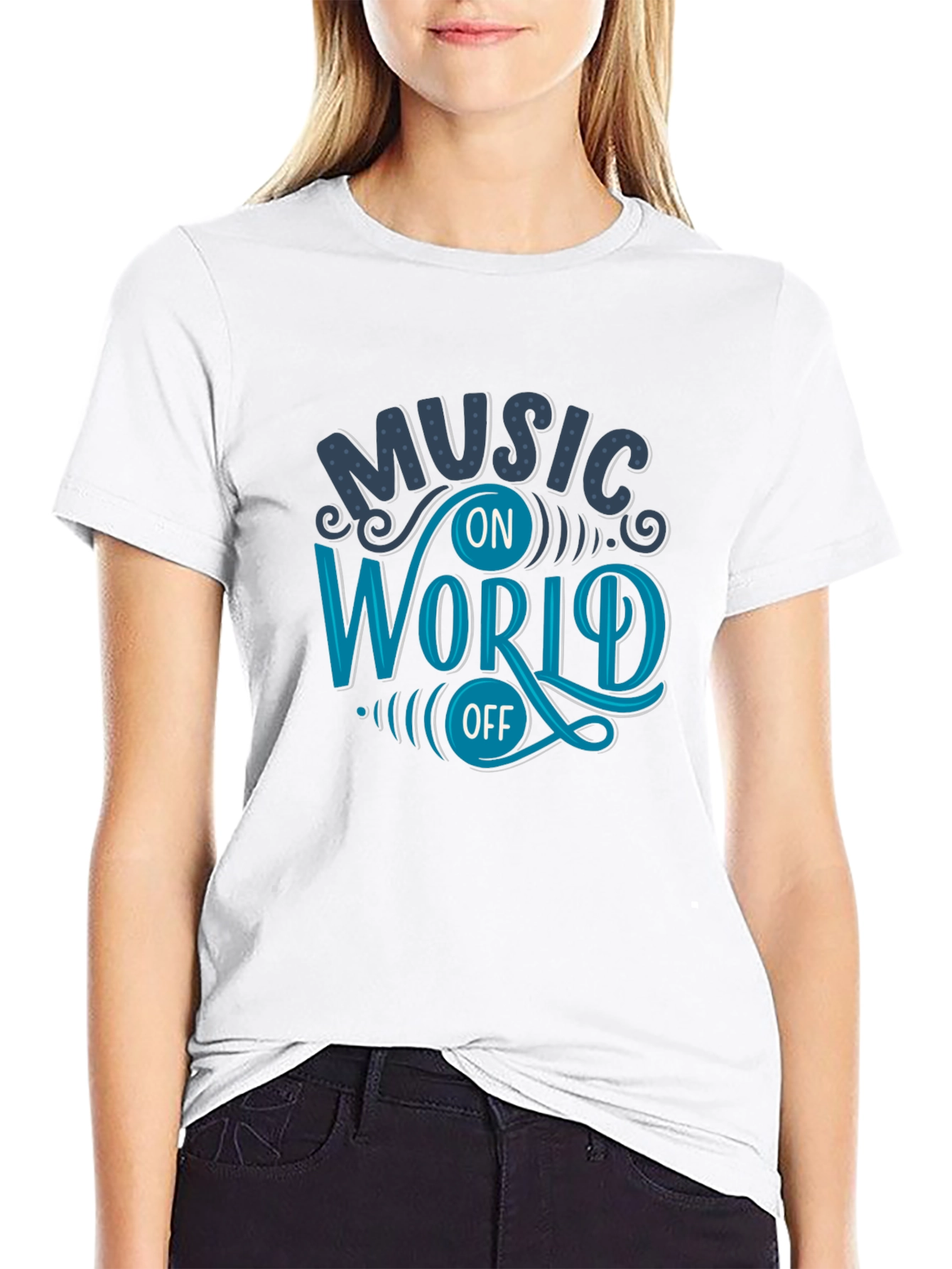 Music On World Off Graphic T-Shirt