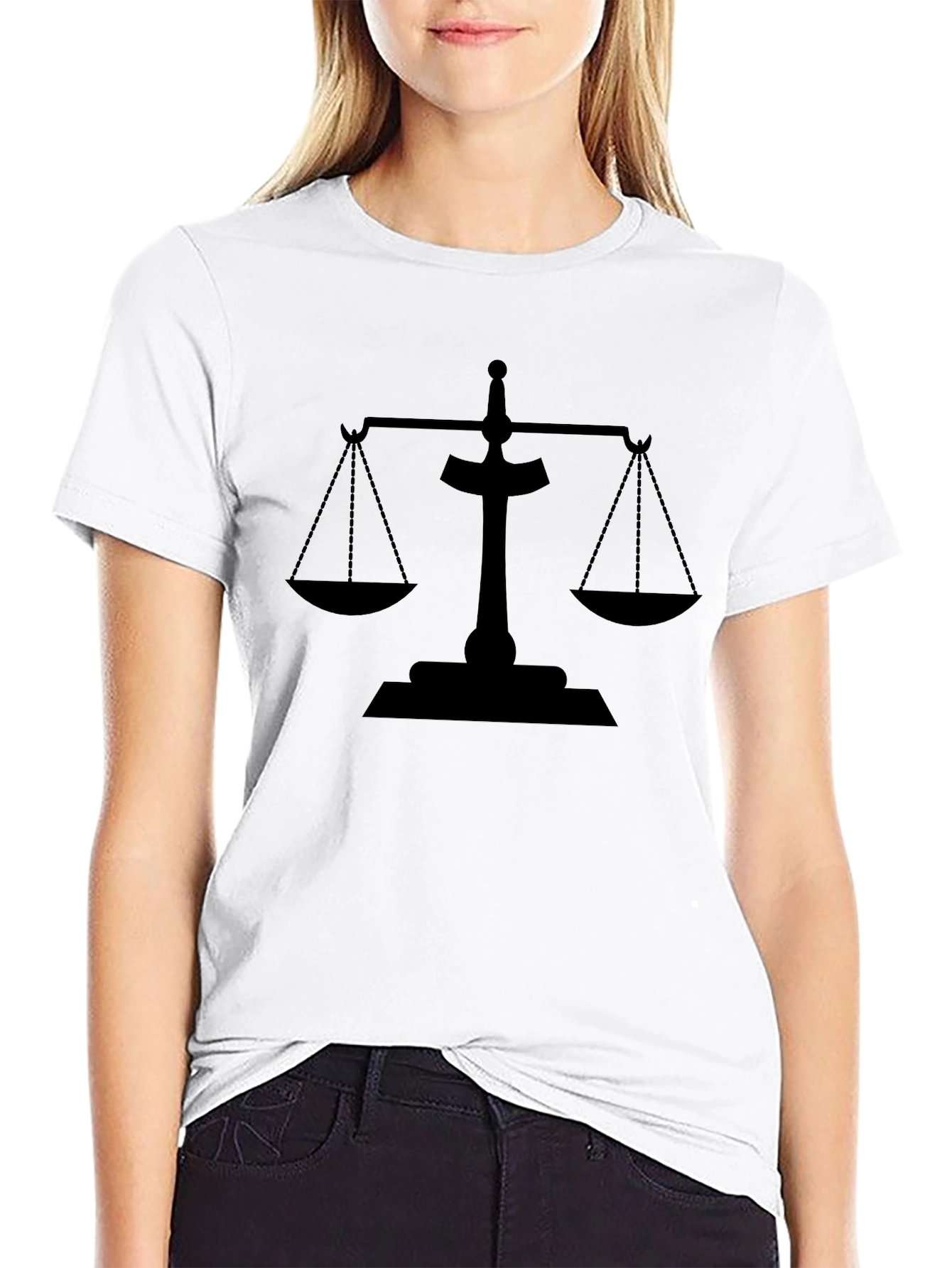 Scales of Justice Black Graphic Tee