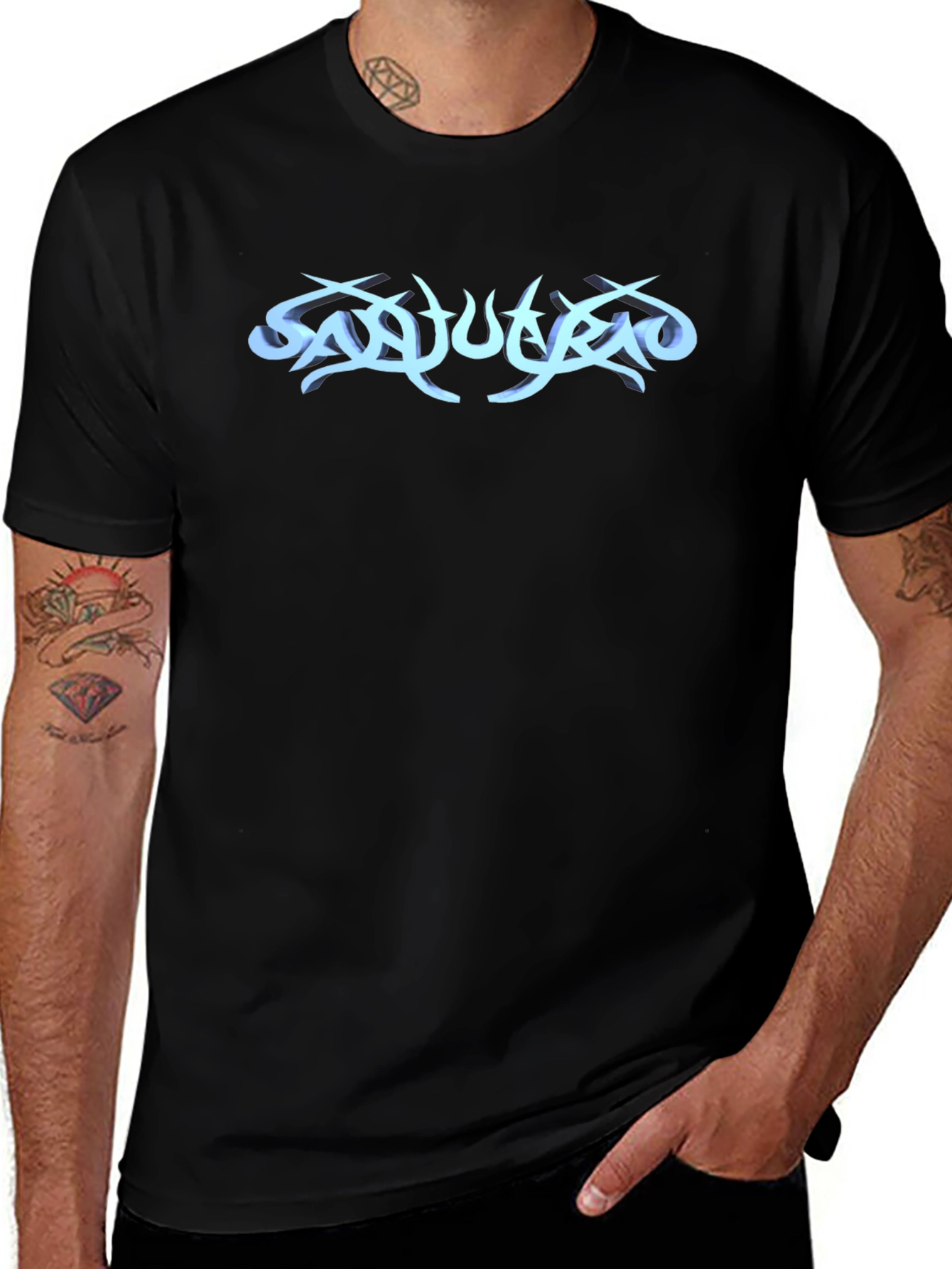 Modern Black Graphic Tee