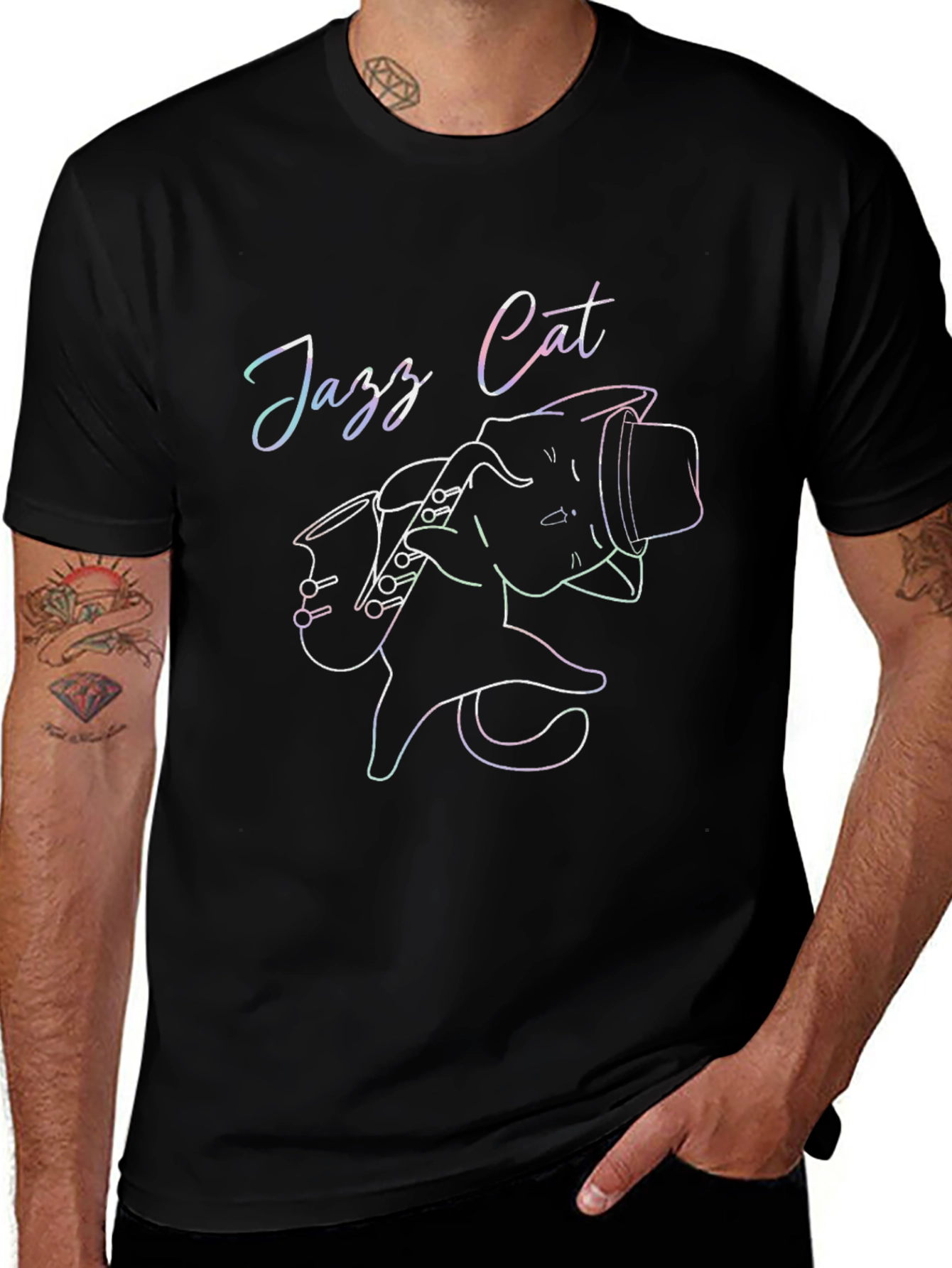 Jazz Cat T-Shirt - Cool Cat Musician Tee