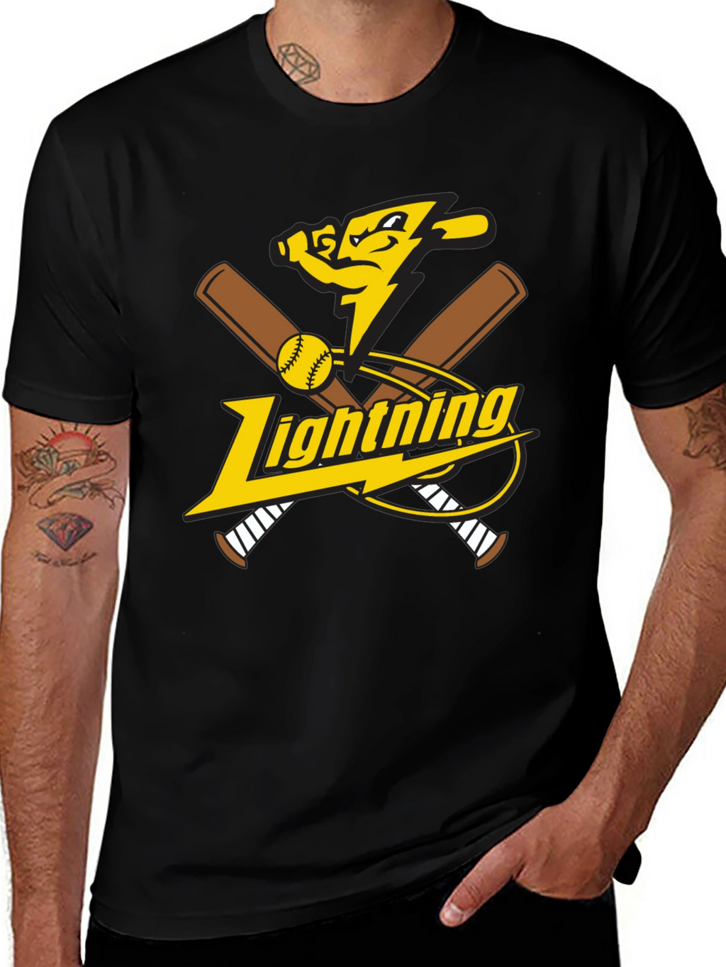 Lightning Baseball Graphic Tee
