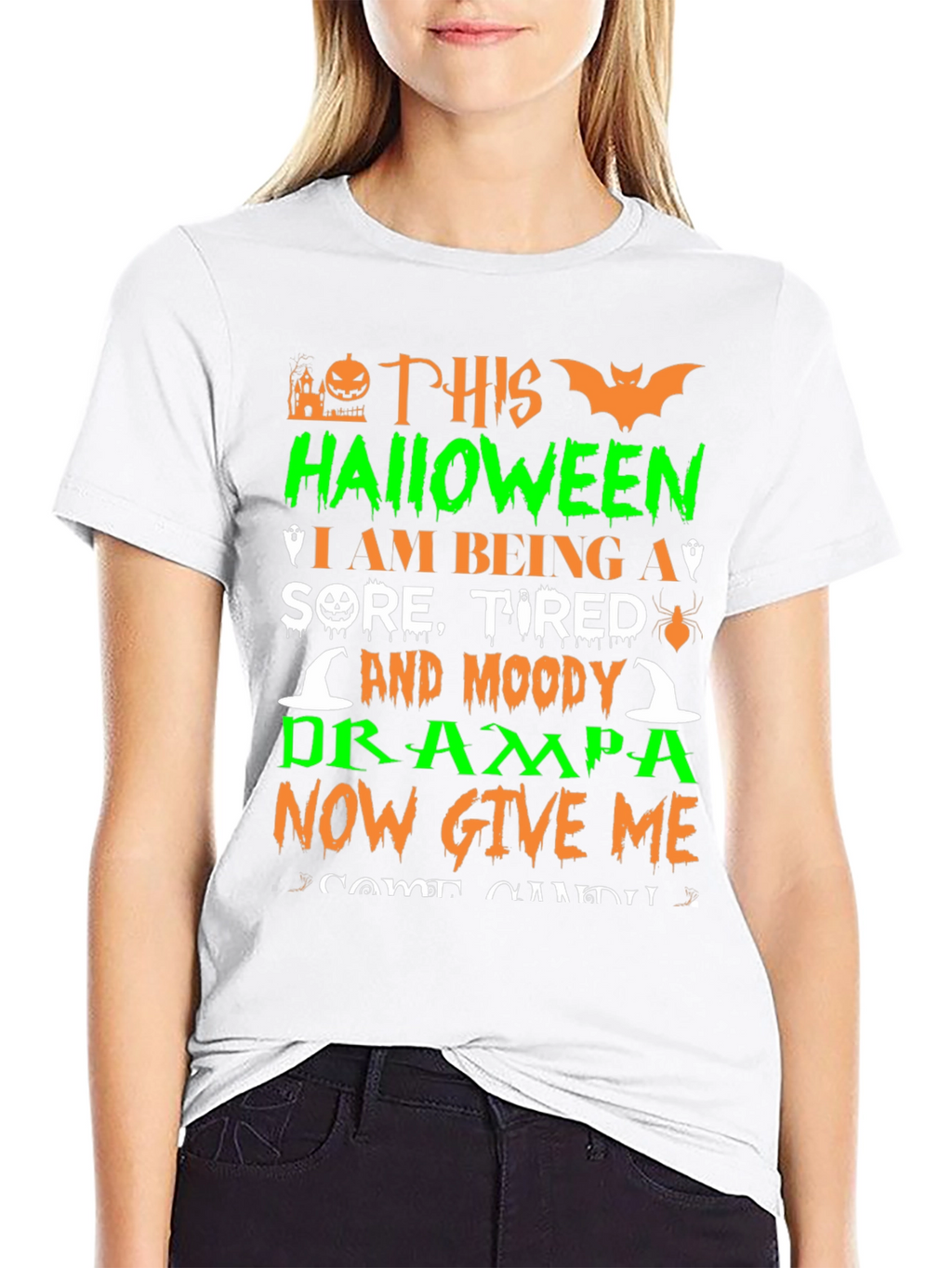 Halloween Moody Grampa T-Shirt: Give Me Candy!
