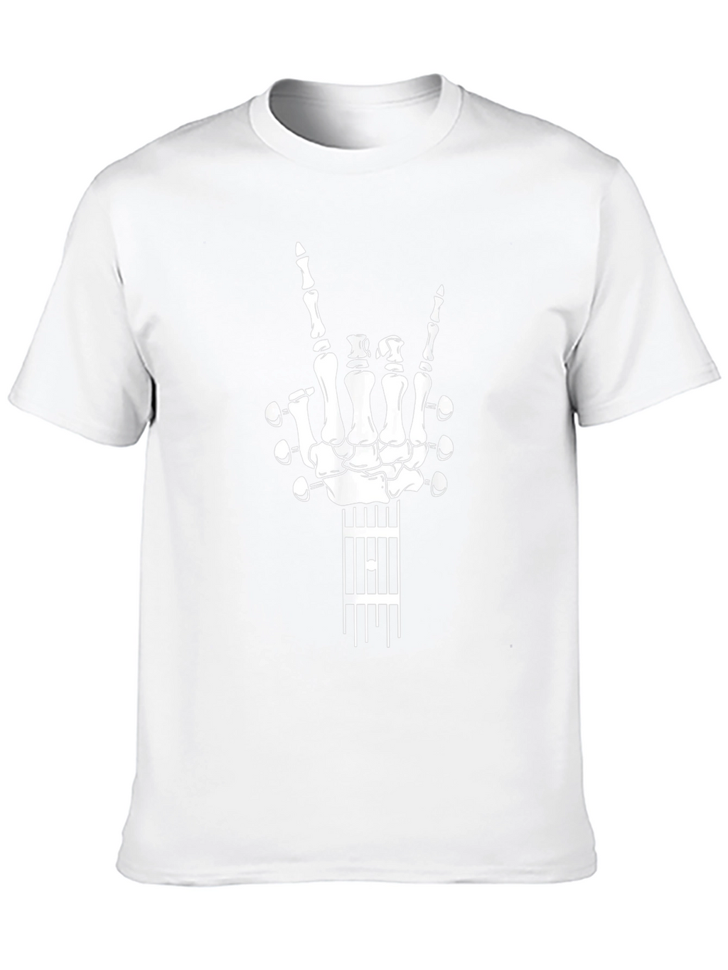 Rock On Skeleton Hand Guitar T-Shirt