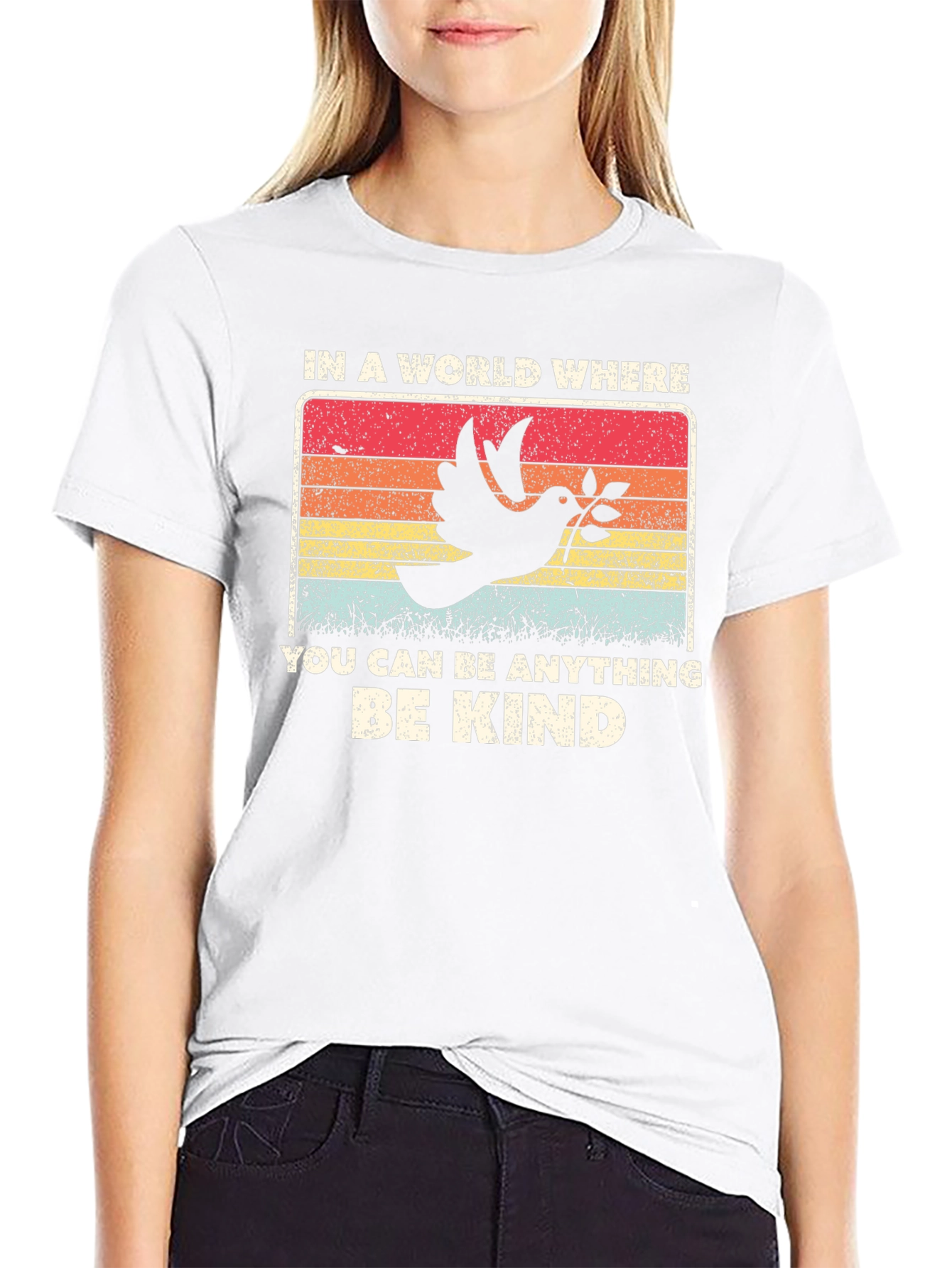 Be Kind Graphic Tee - Dove Peace T-Shirt