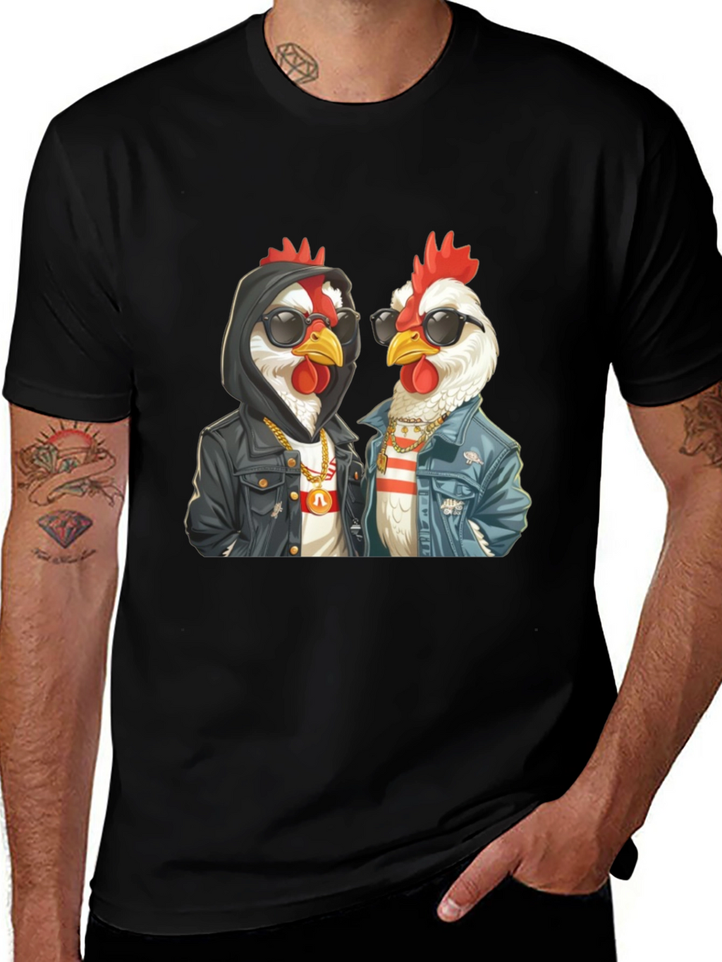Cool Chicken Duo Graphic T-Shirt