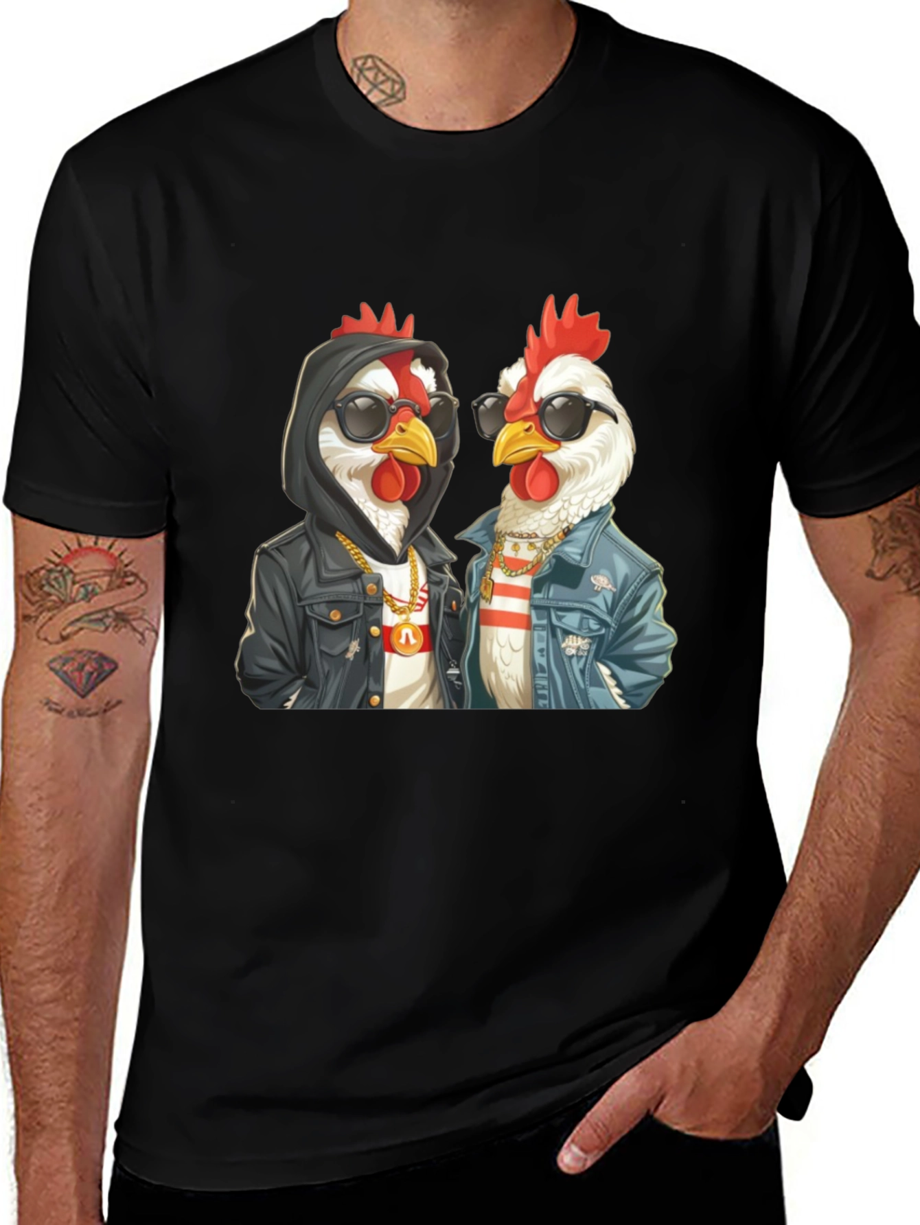 Cool Chicken Duo Graphic T-Shirt