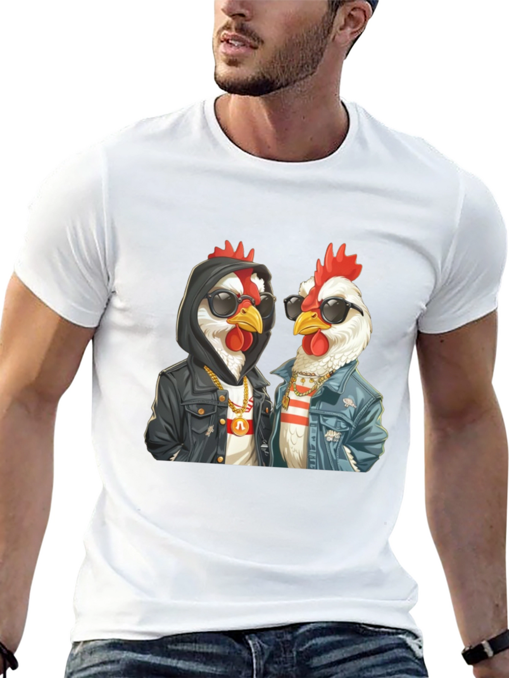 Cool Chicken Duo Graphic T-Shirt