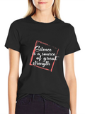 Silence is Strength Graphic Tee - Black