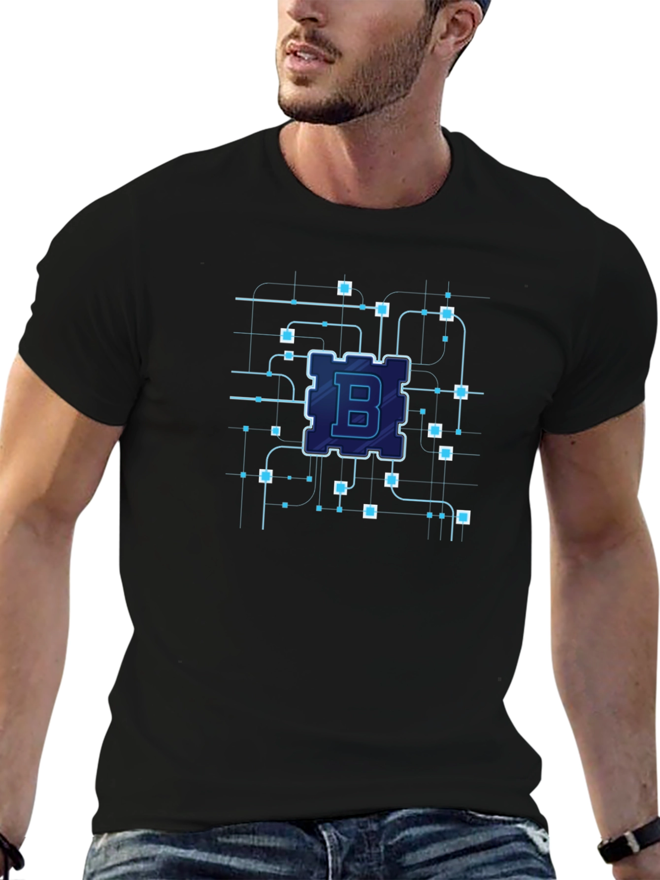 Bitcoin Circuit Board Black T-Shirt - Crypto Tech Style