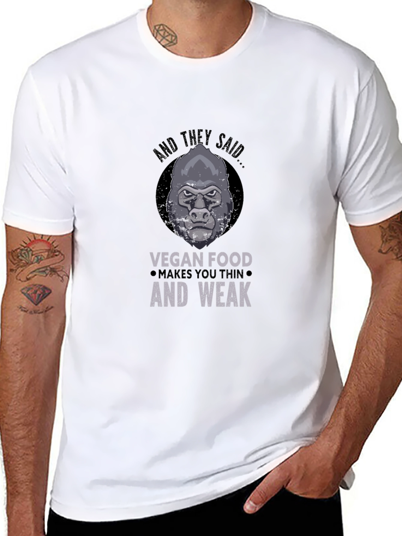 Vegan Gorilla T-Shirt: Strong Vegan Apparel