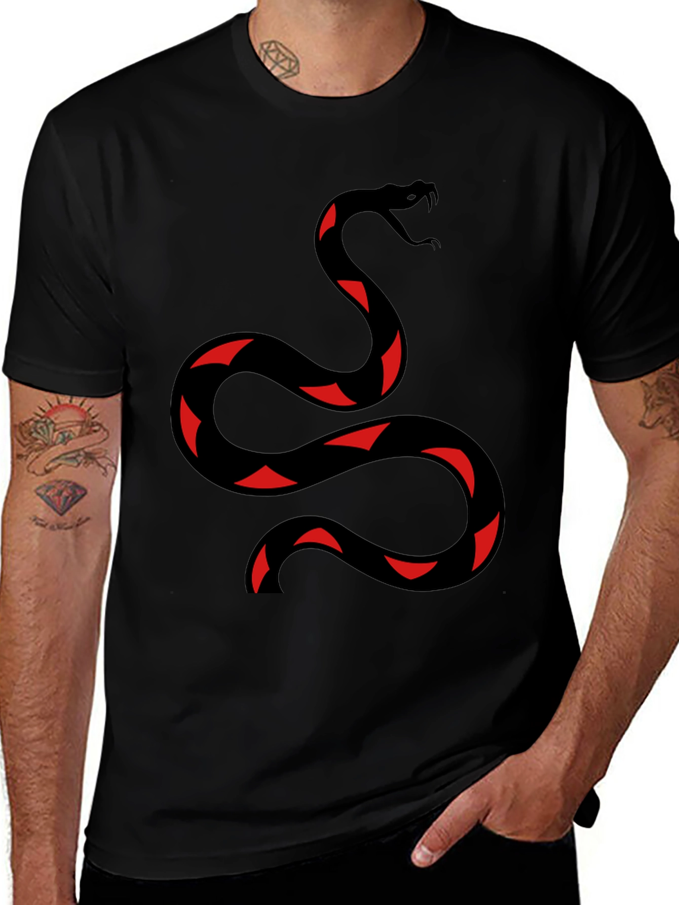 Red Banded Snake Graphic T-Shirt
