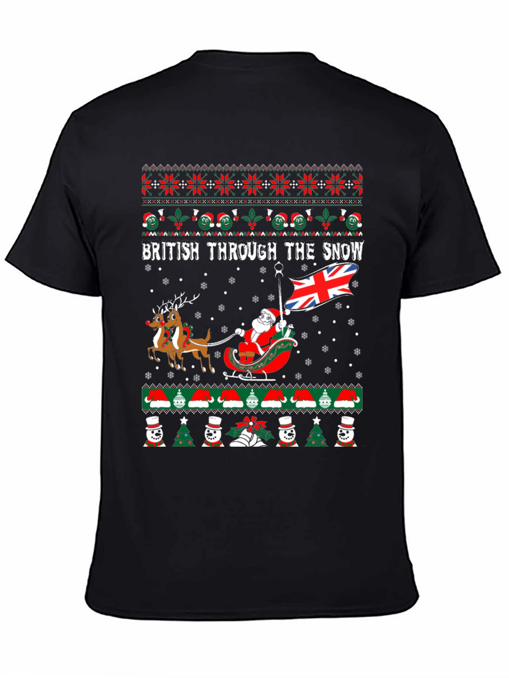 British Through the Snow Christmas T-Shirt