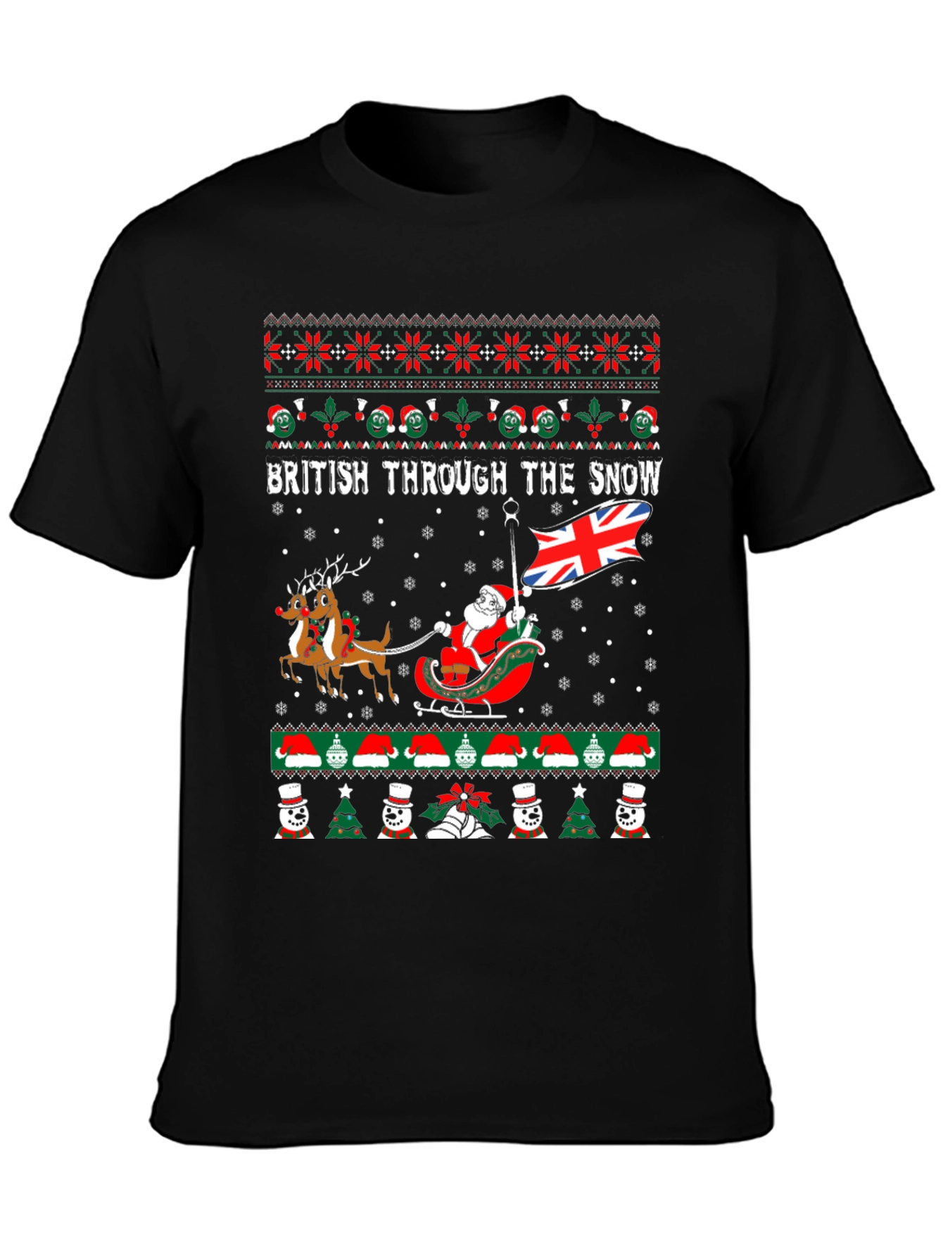 British Through the Snow Christmas T-Shirt