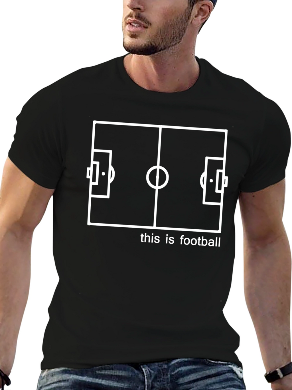 This is Football Black Graphic Tee