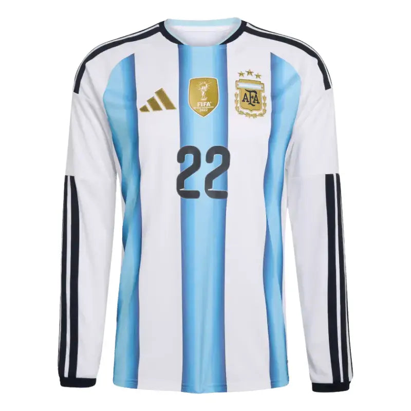 Lautaro Martinez 2026 Argentina Long Sleeve Home Jersey Front