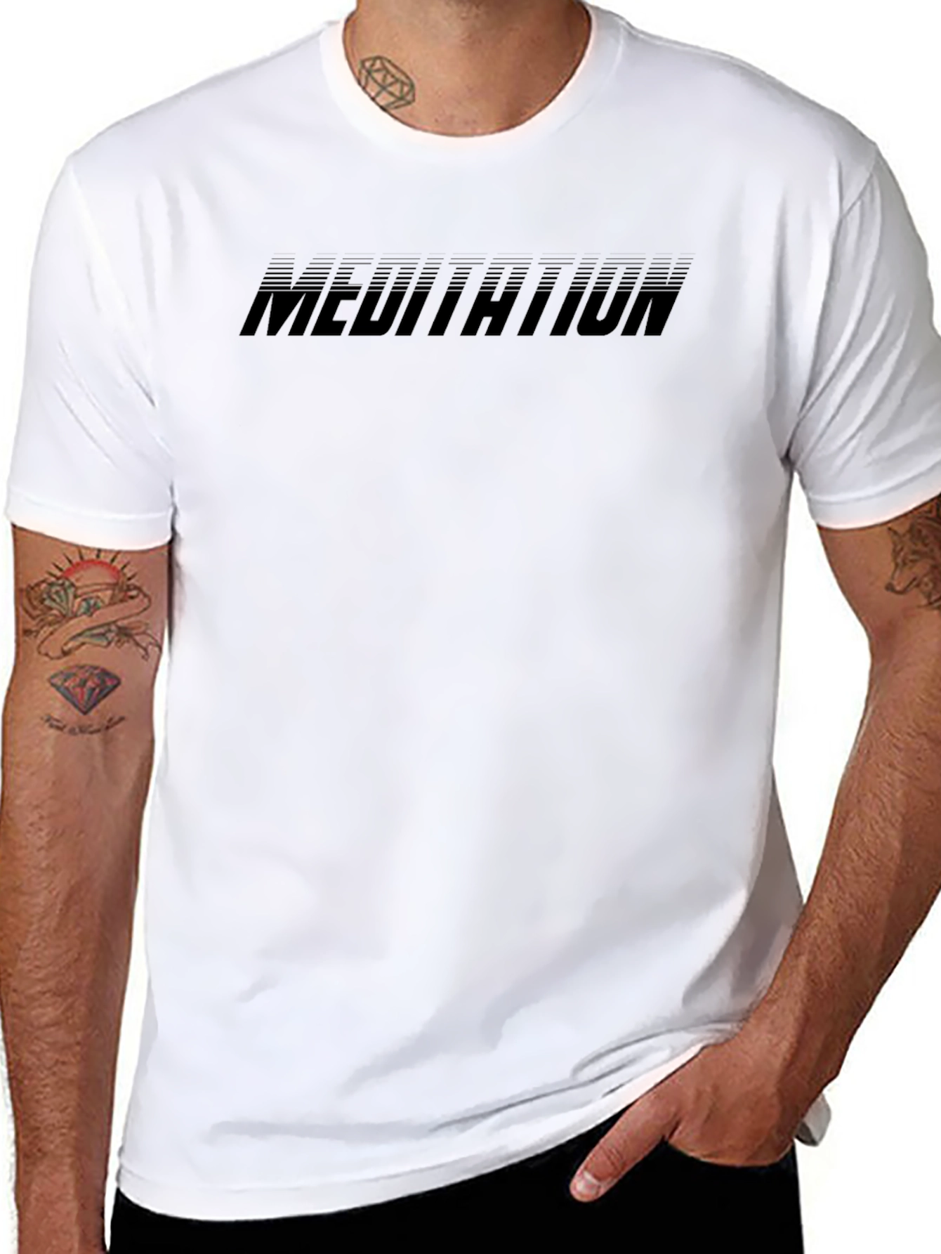 Meditation Black Graphic Tee - Zen Vibes