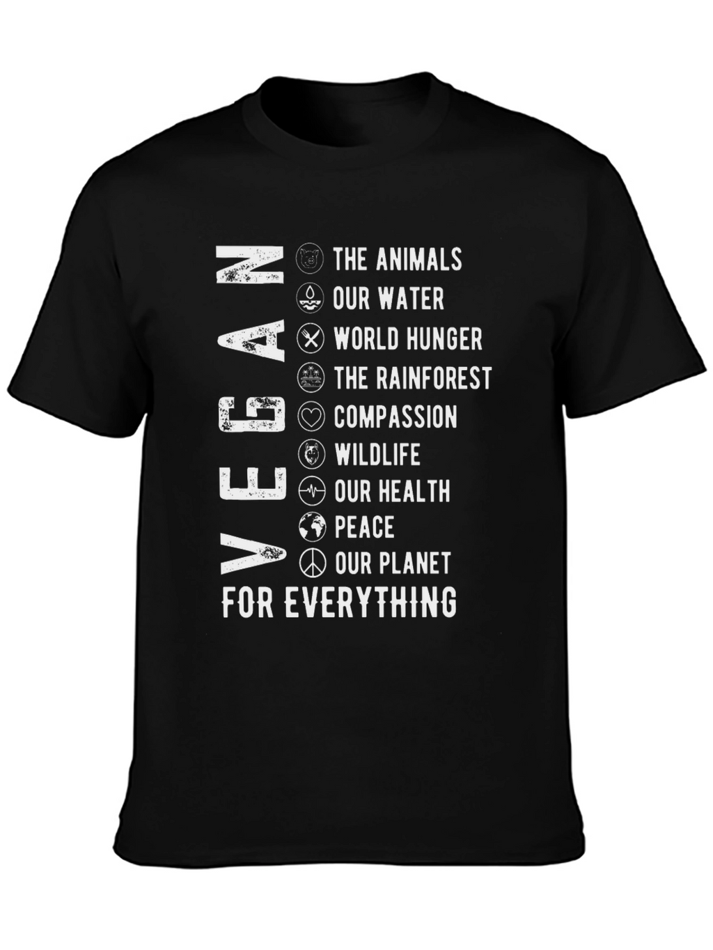 Vegan Cause T-Shirt: Animals Water Compassion