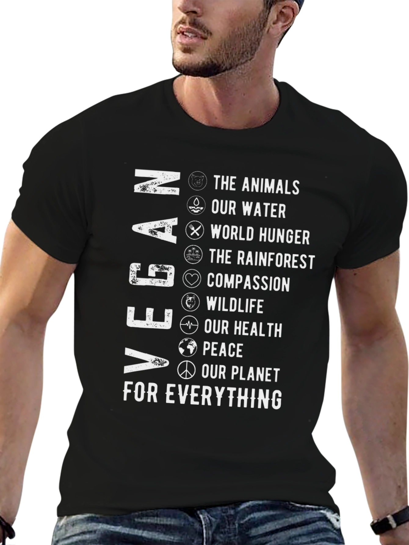 Vegan Cause T-Shirt: Animals Water Compassion