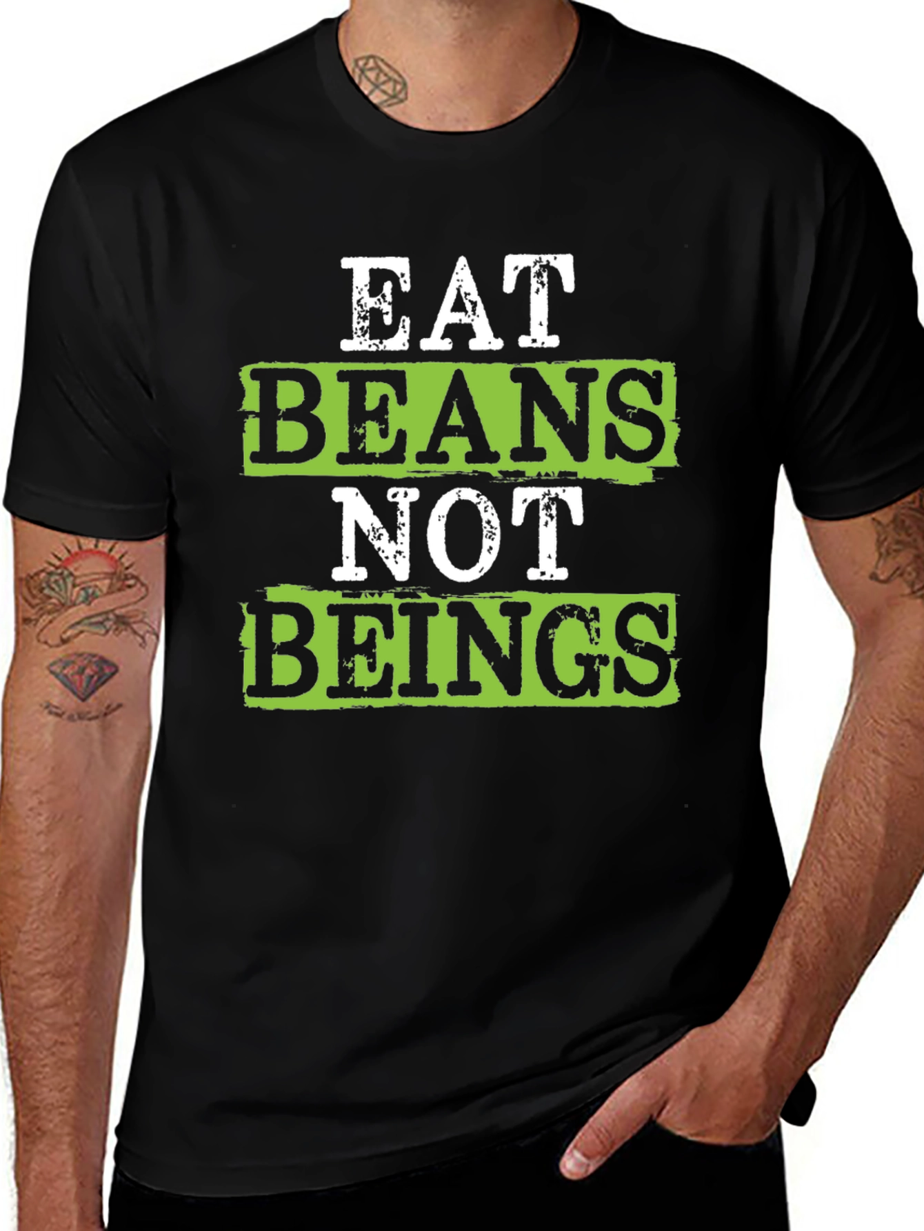 Eat Beans Not Beings Vegan T-Shirt