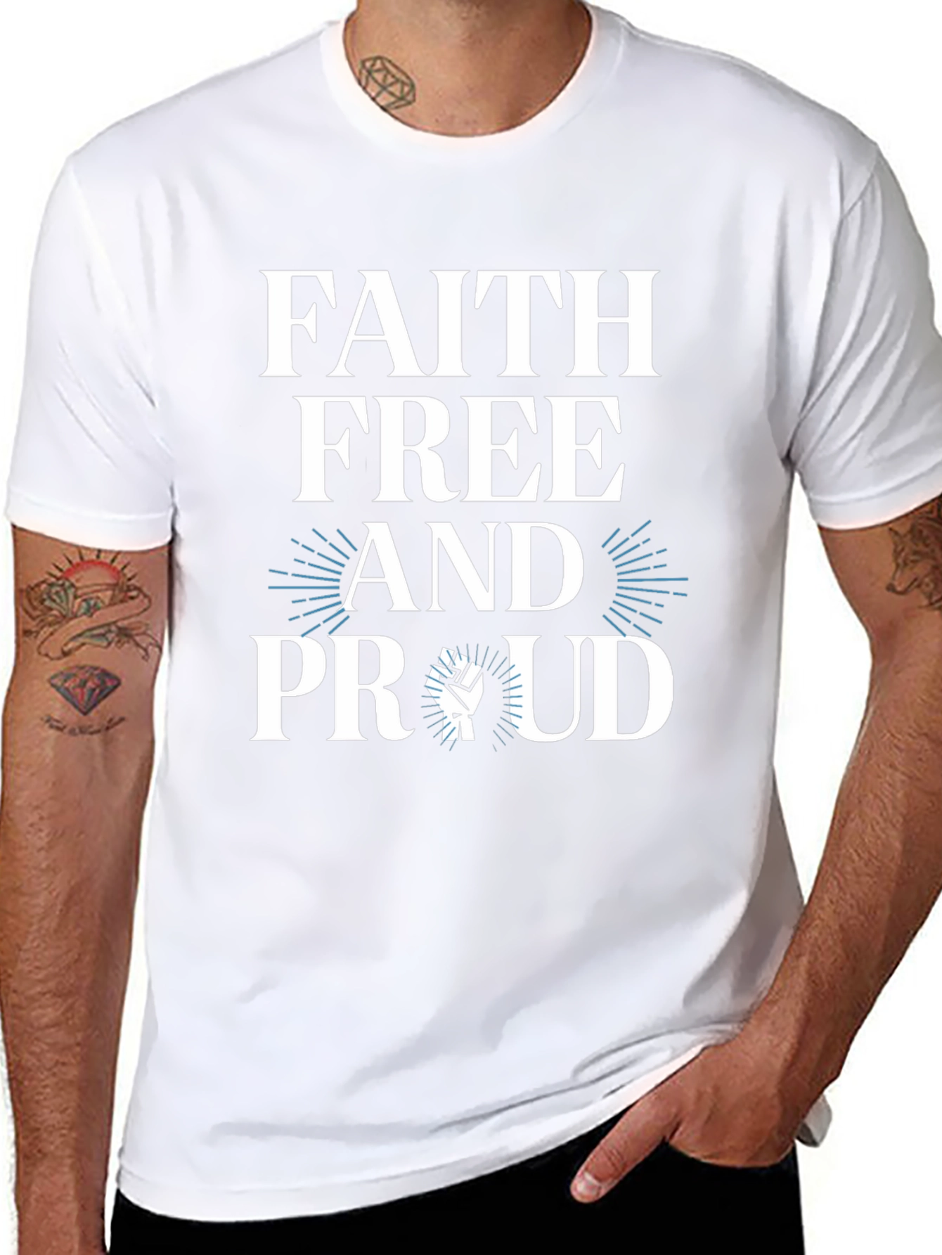 Faith Free Proud T-Shirt - Black