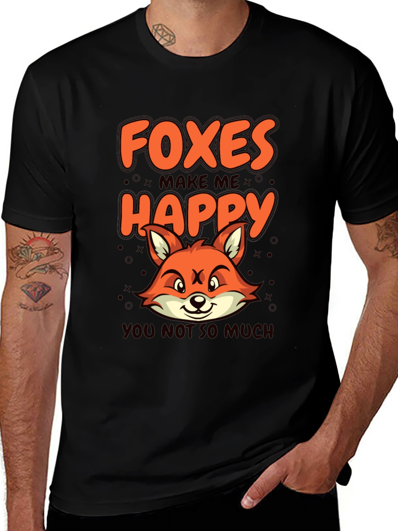 Foxes Make Me Happy Graphic T-Shirt