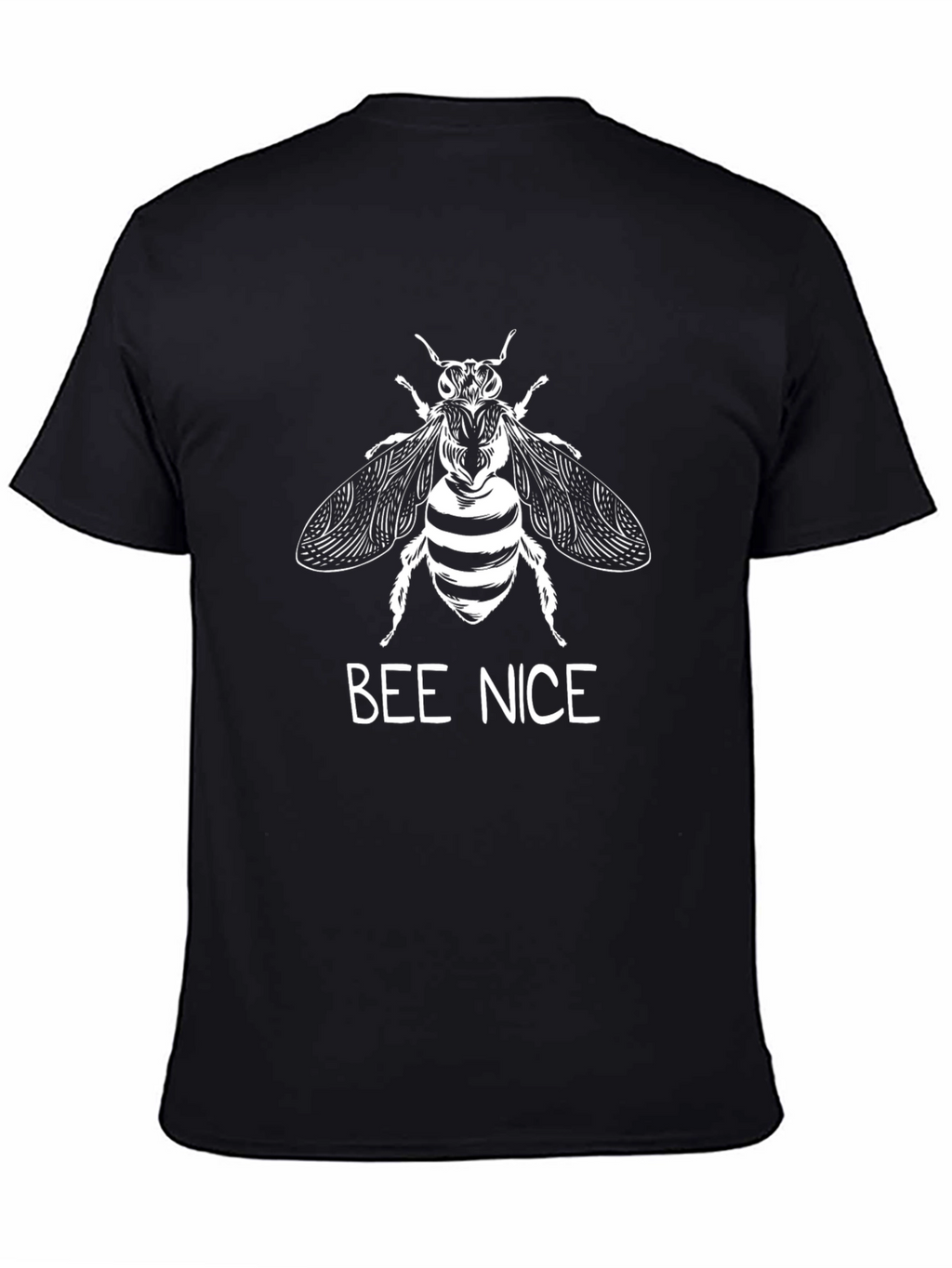 Bee Nice Graphic Tee - Mens Black Cotton T-Shirt