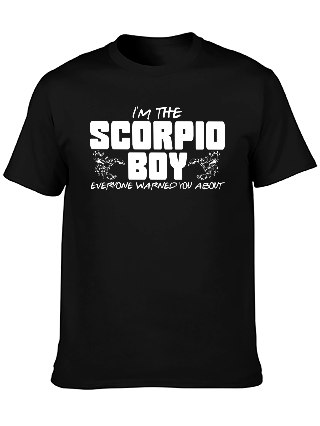 Scorpio Boy Black T-Shirt - Zodiac Sign